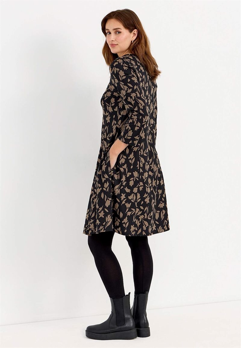 Bilde av Mønstret Jersey-kjole Med Lommer Amelie