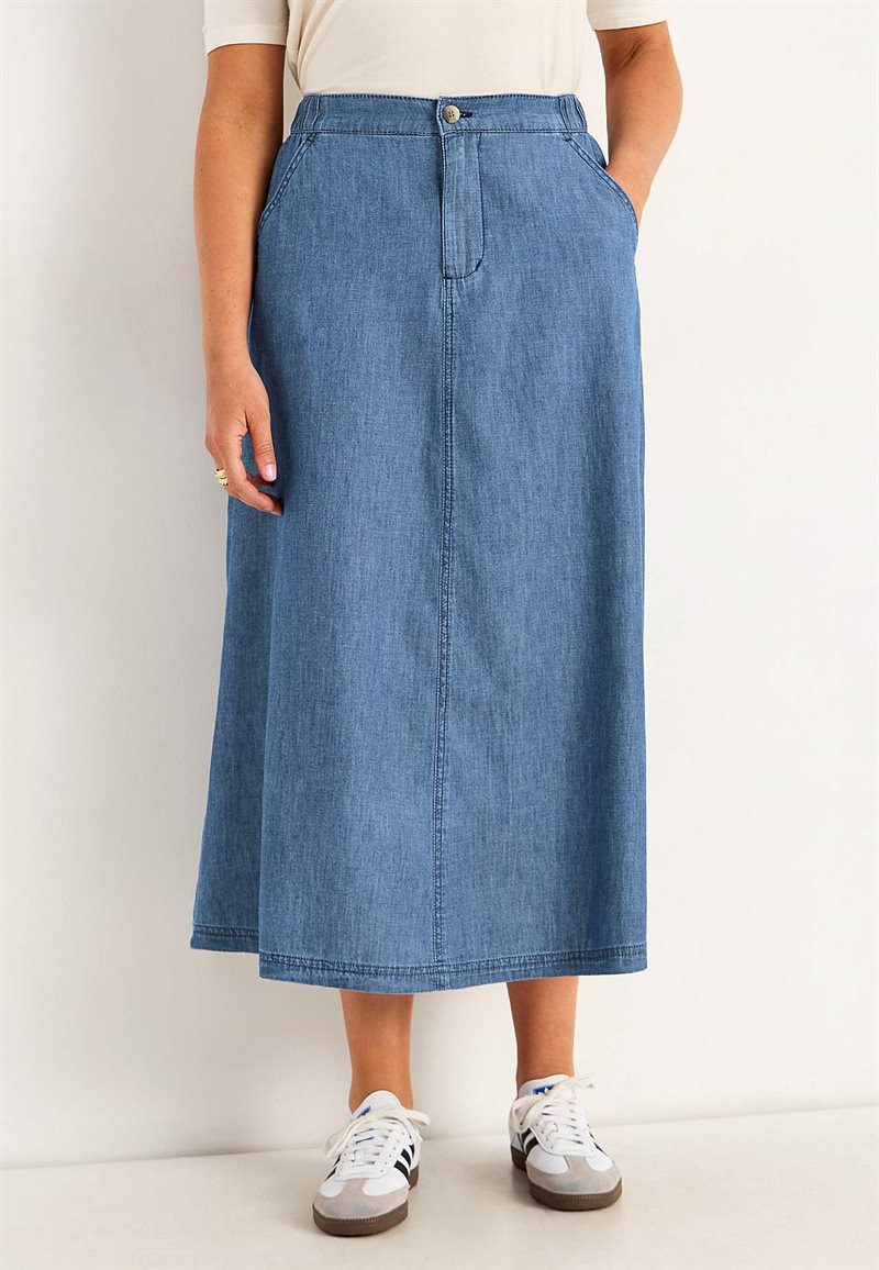 Denim skjørt med lommer