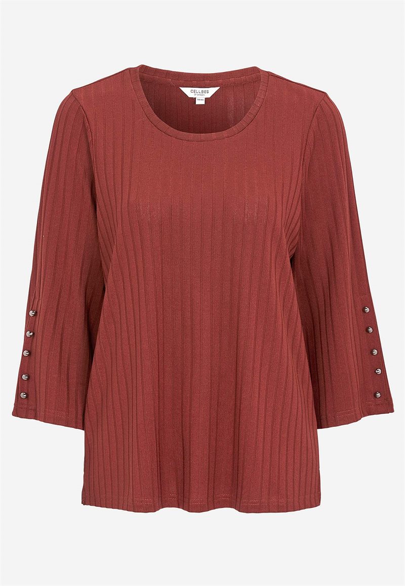 Jerseytopp med knapper