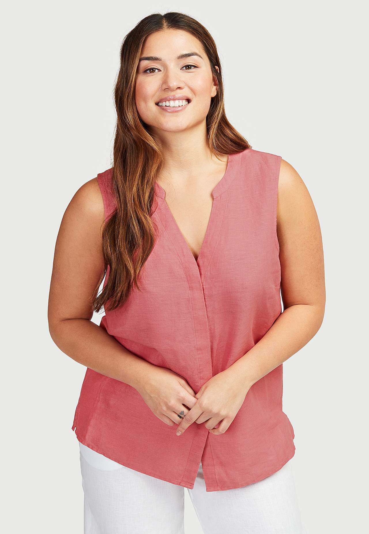 Ermløs linbluse Lo