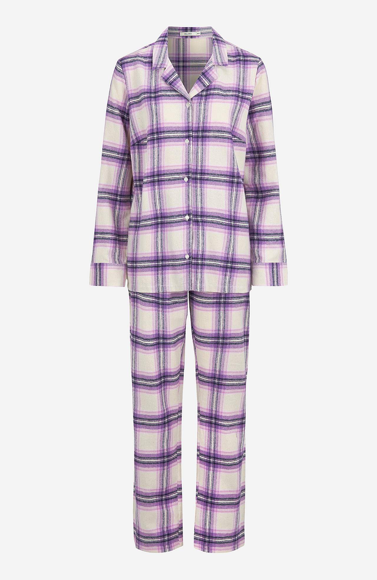 Rutete pyjamas i flanell Felicia