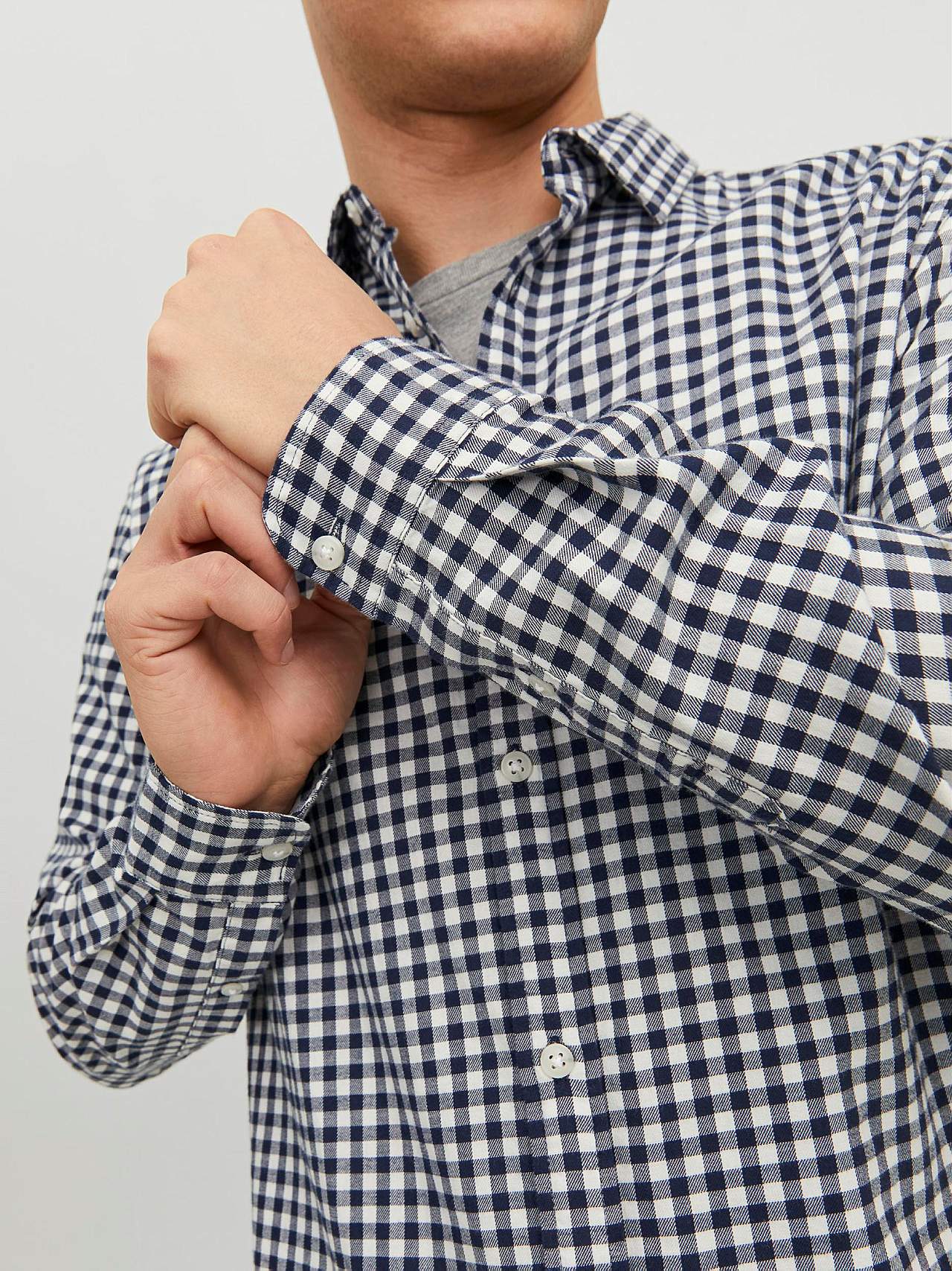 Rutete, myk bomullsskjorte Gingham