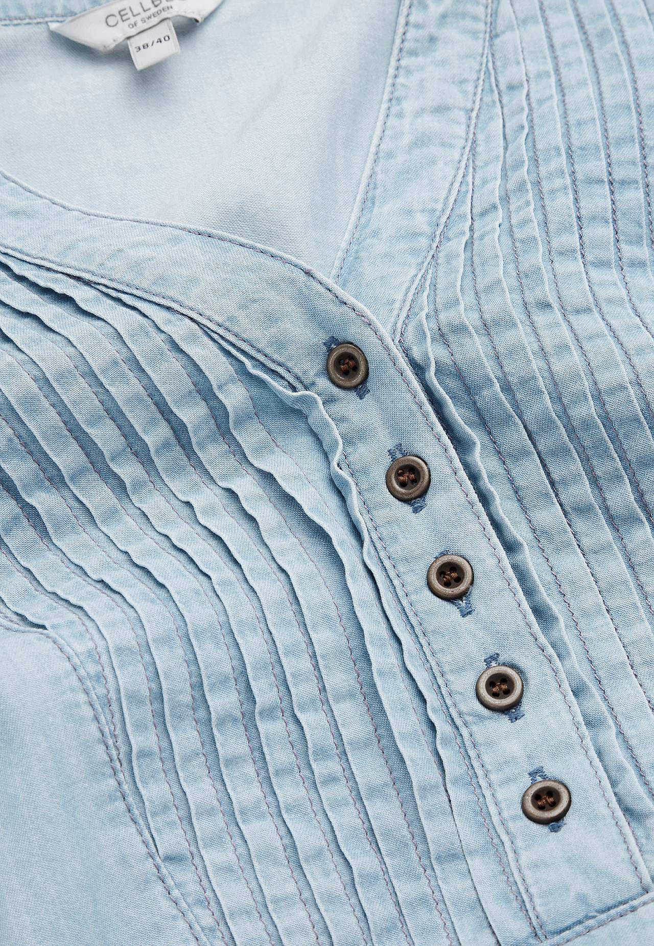 Romslig denimkjole