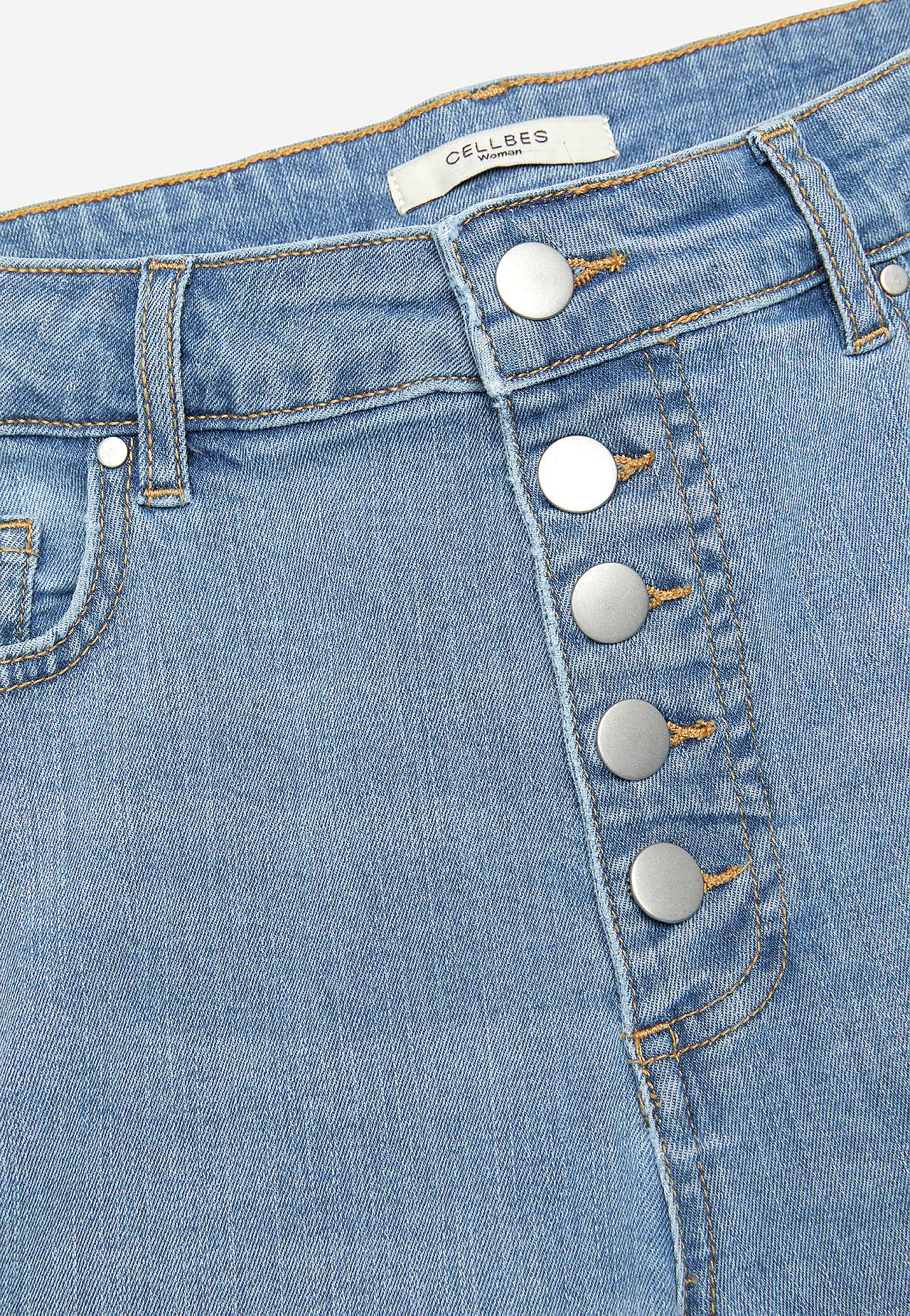 Stretchjeans med høy midje
