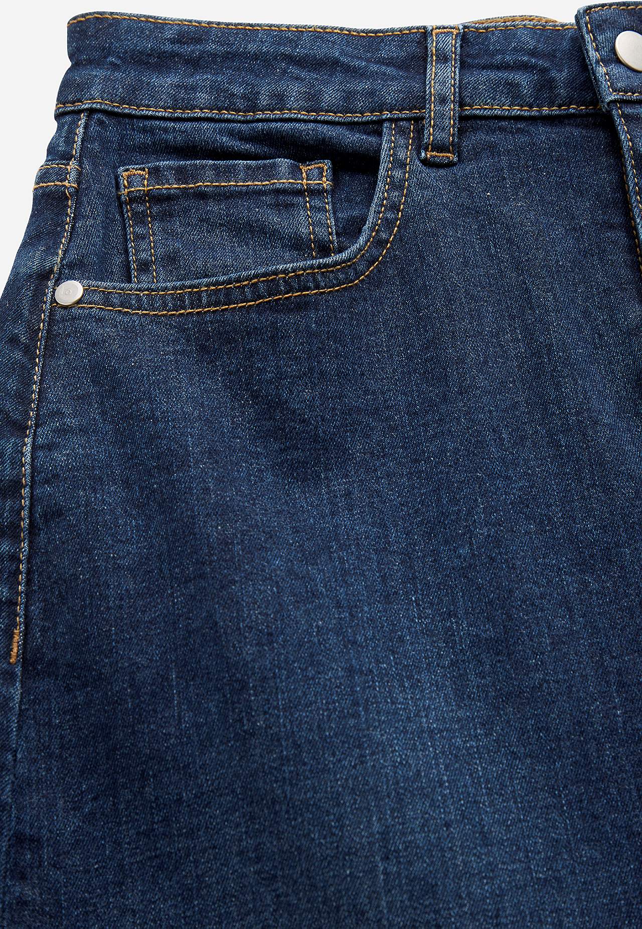 Denim skjørt med splitt foran