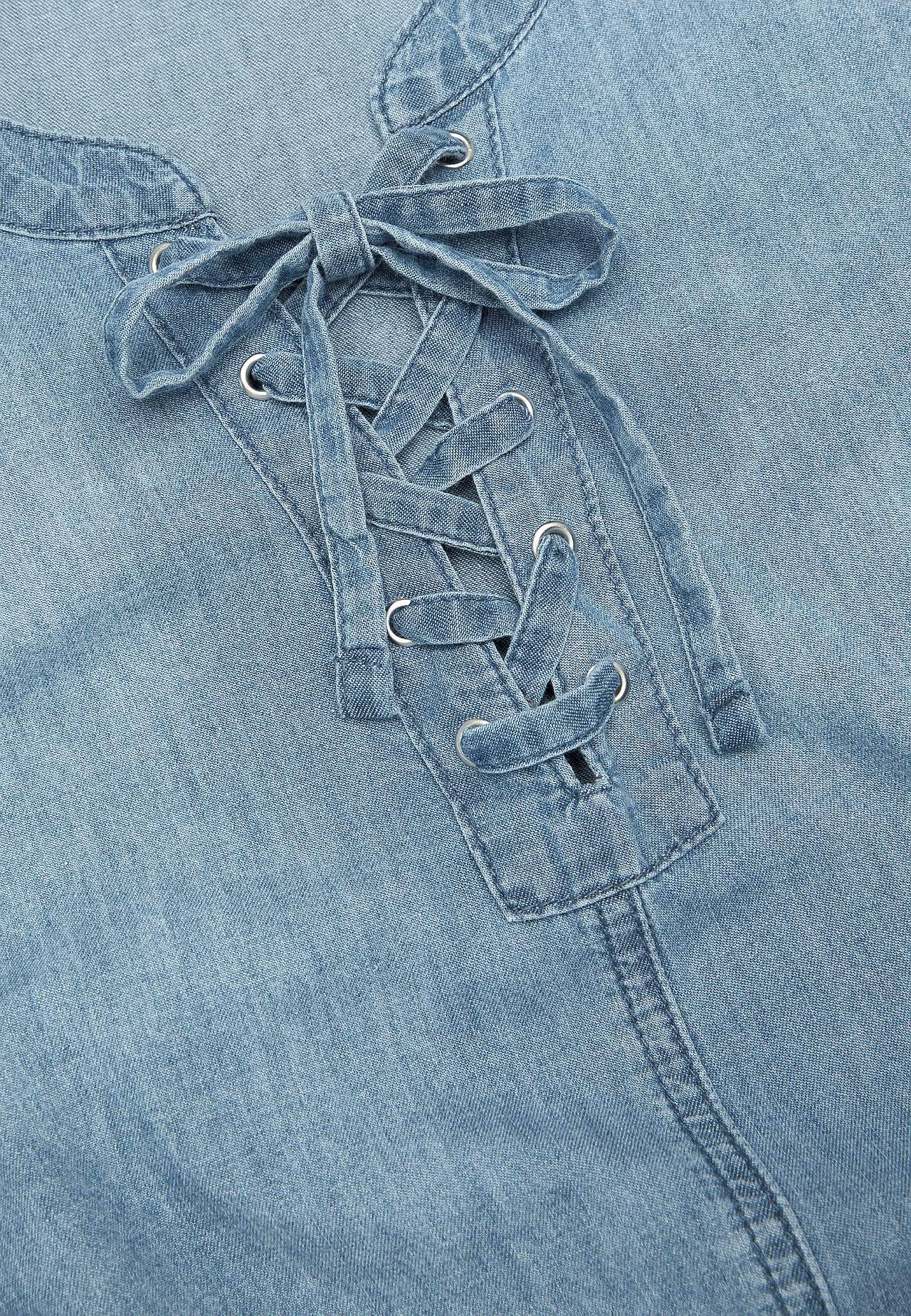 Denimtunika med snøring Ella