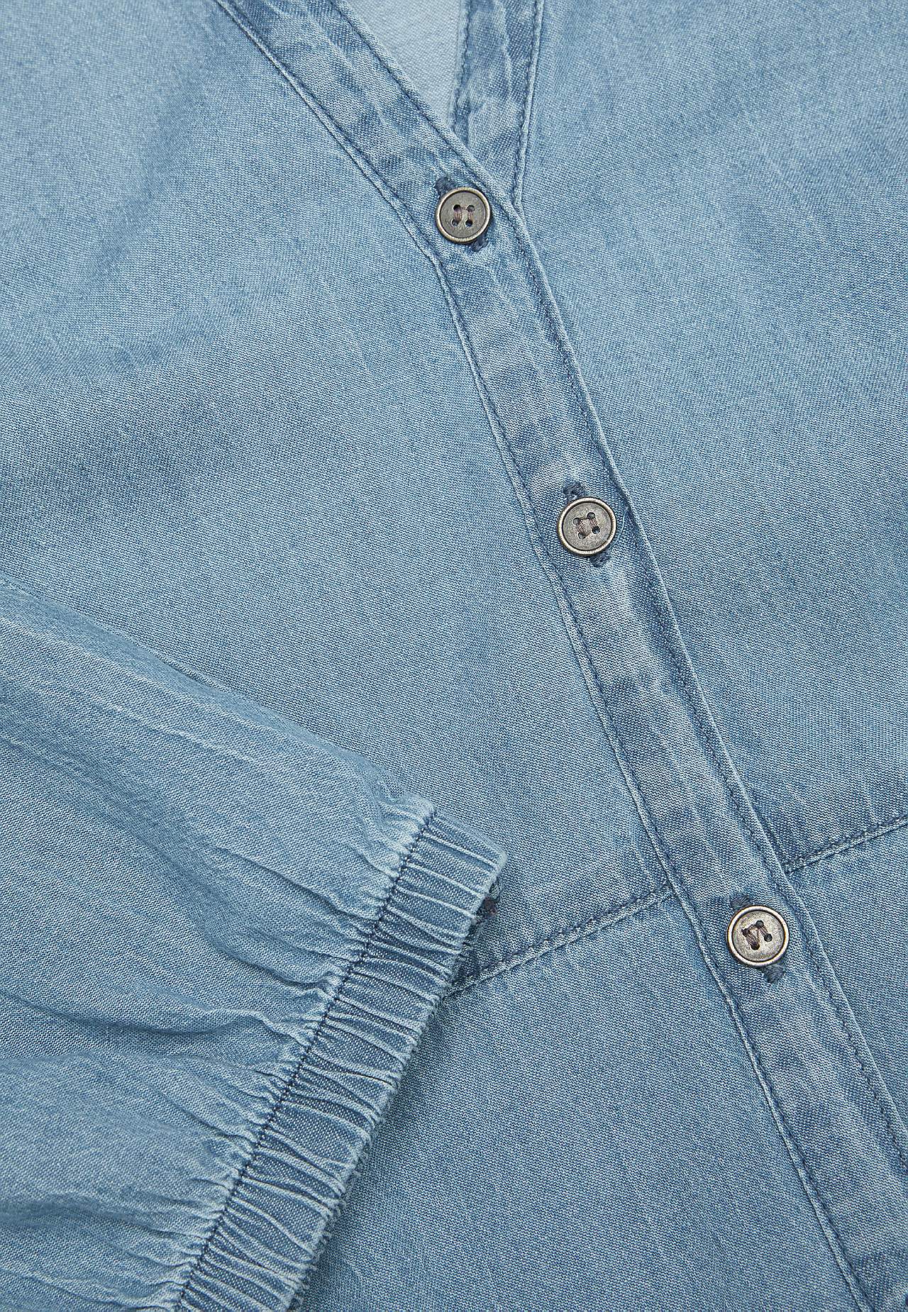 Denimkjole med volang