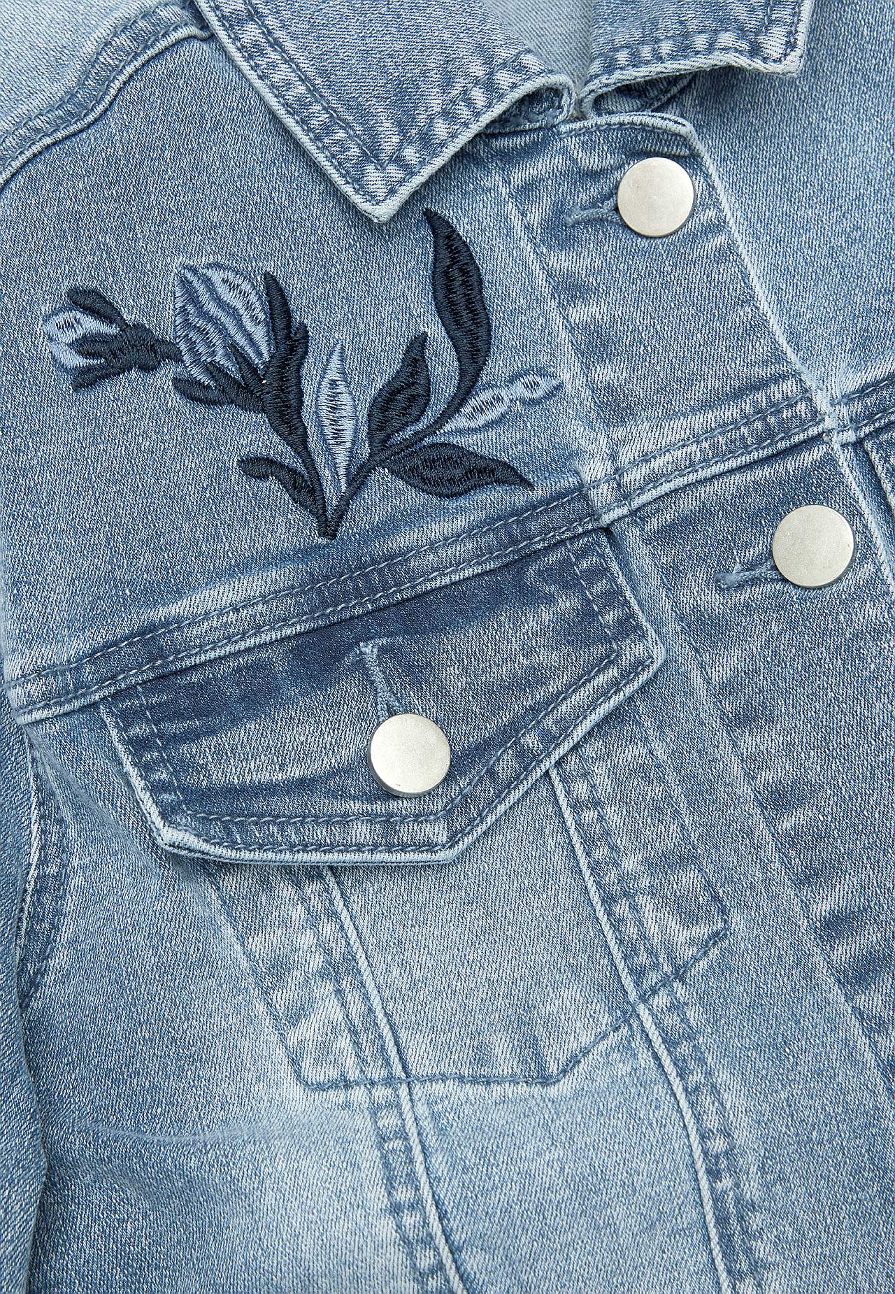 Denimjakke med broderier Emmy