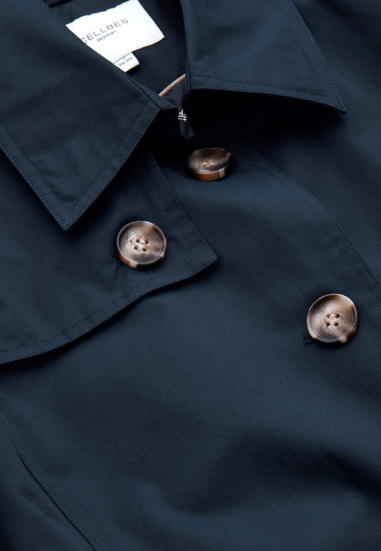 Enkeltkneppet trenchcoat