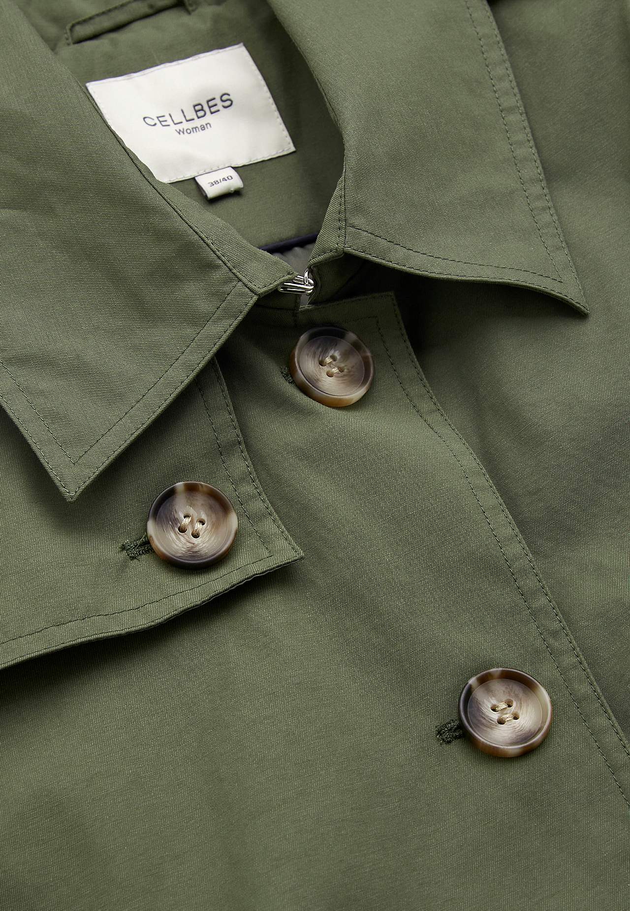 Enkeltkneppet trenchcoat