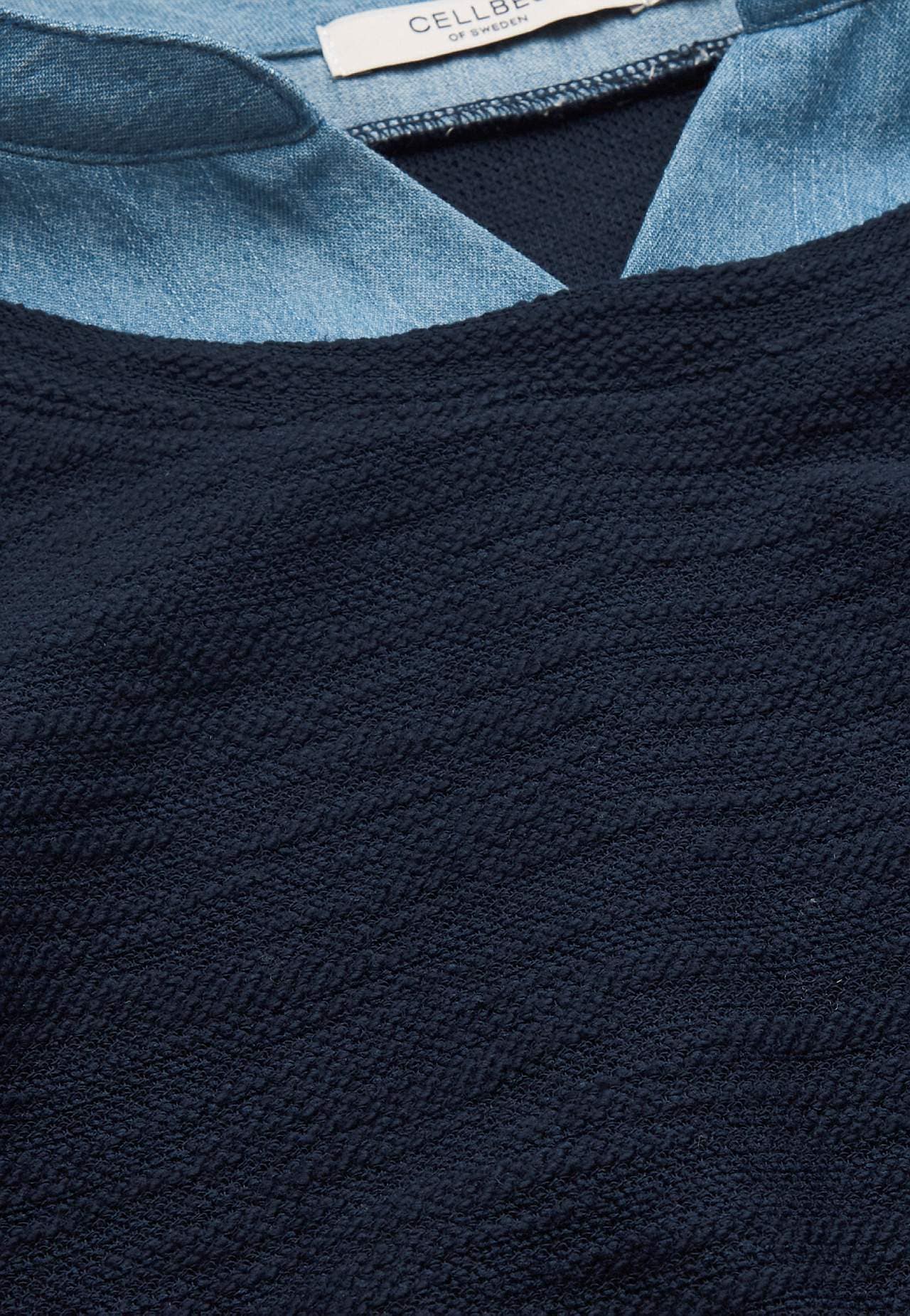 Jerseytunika med detaljer i denim Denise
