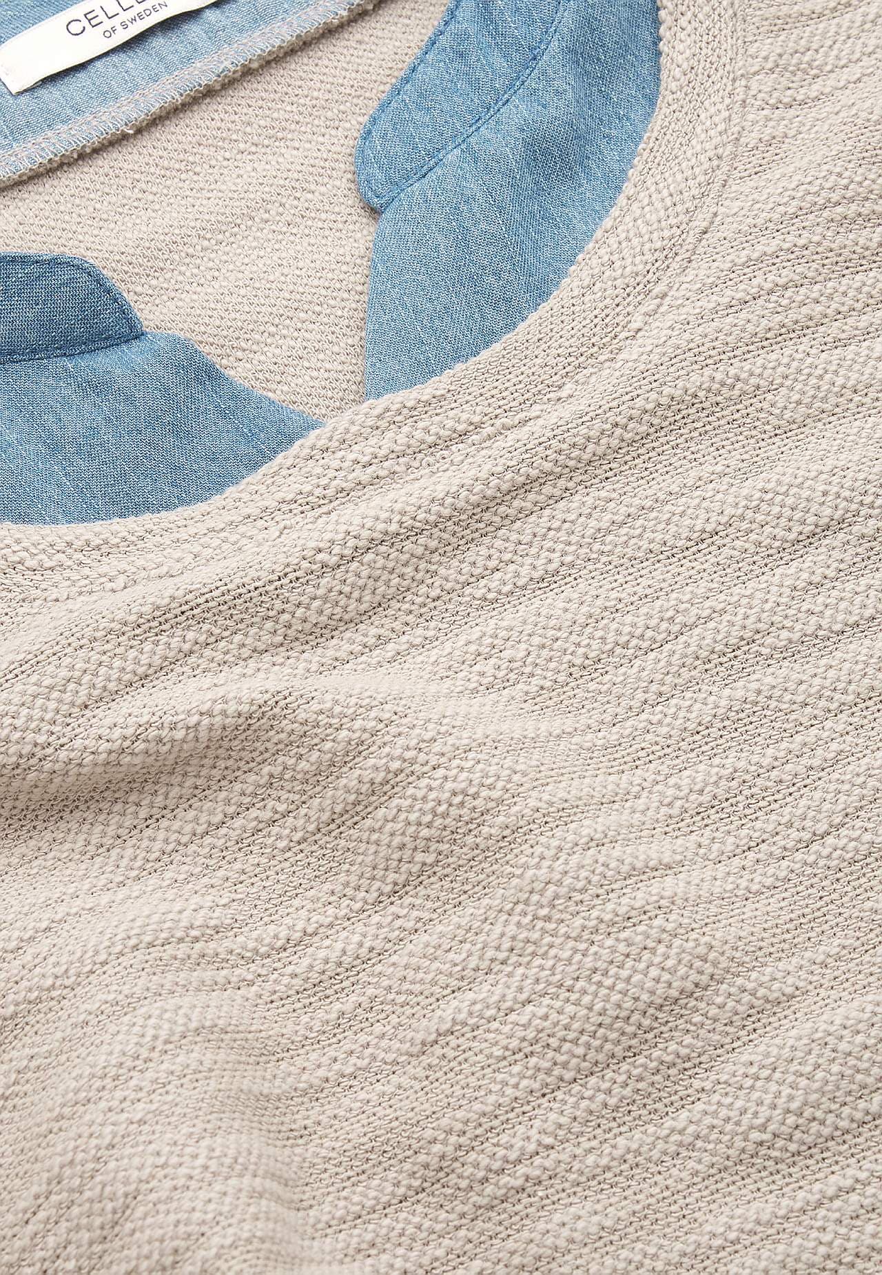 Jerseytunika med detaljer i denim Denise