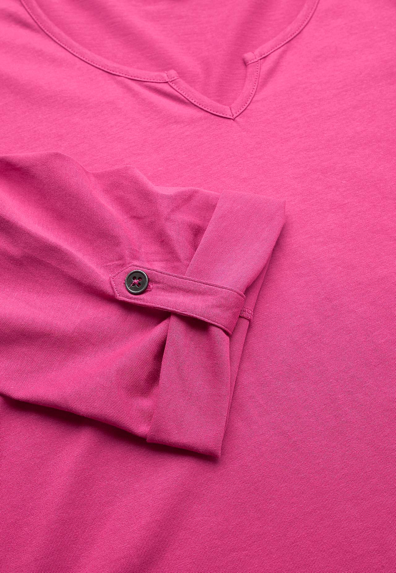 Jerseytopp med 3/4-lange ermer