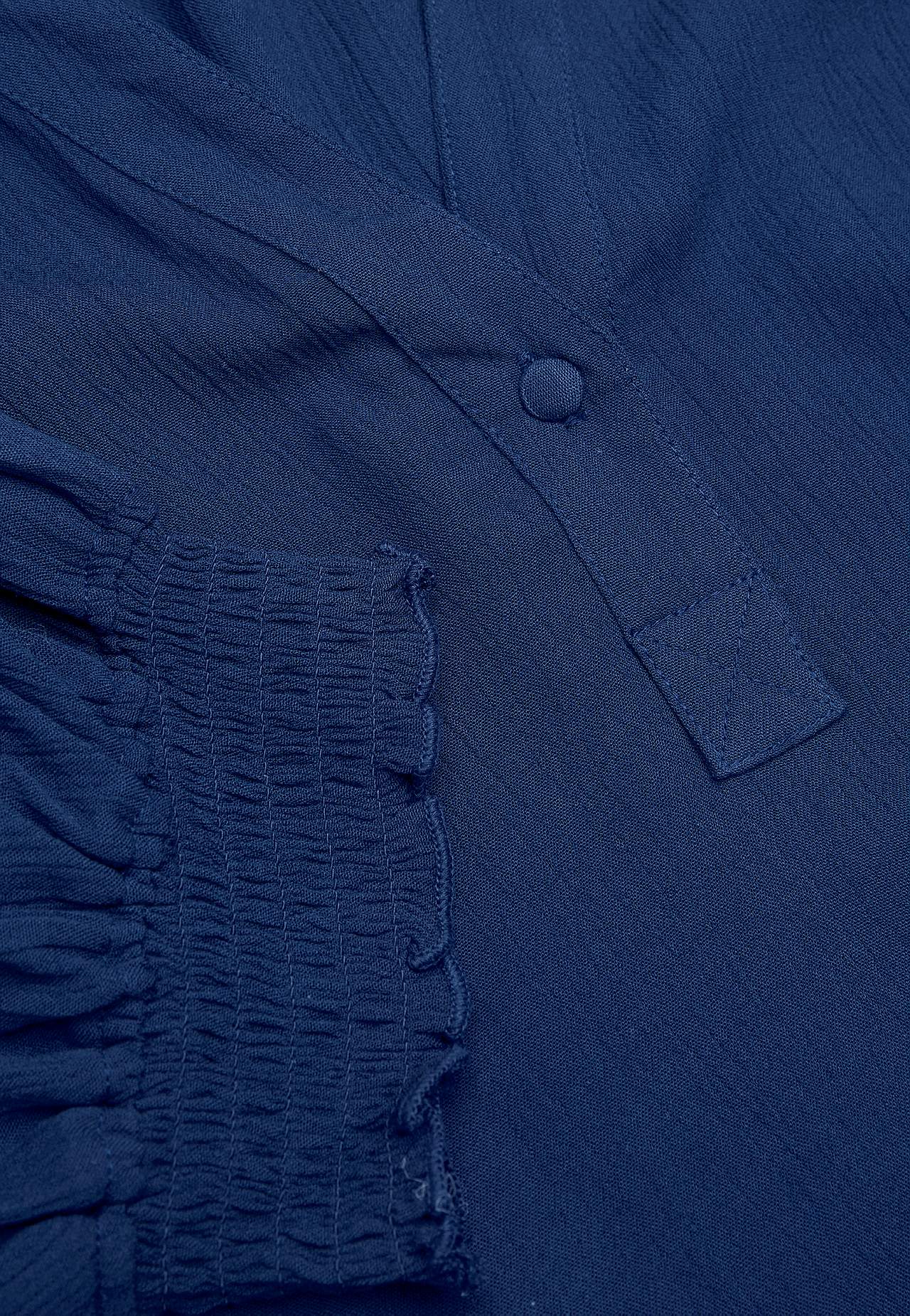Crepe bluse med vaffelsøm