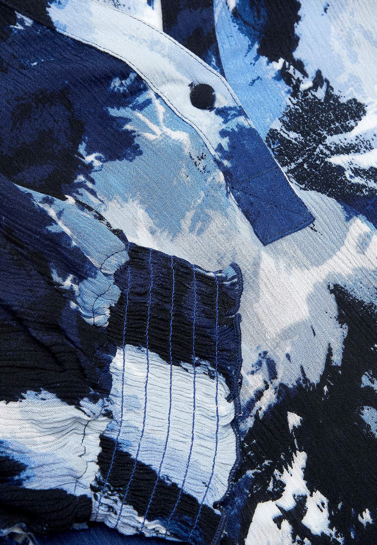 Crepe bluse med vaffelsøm