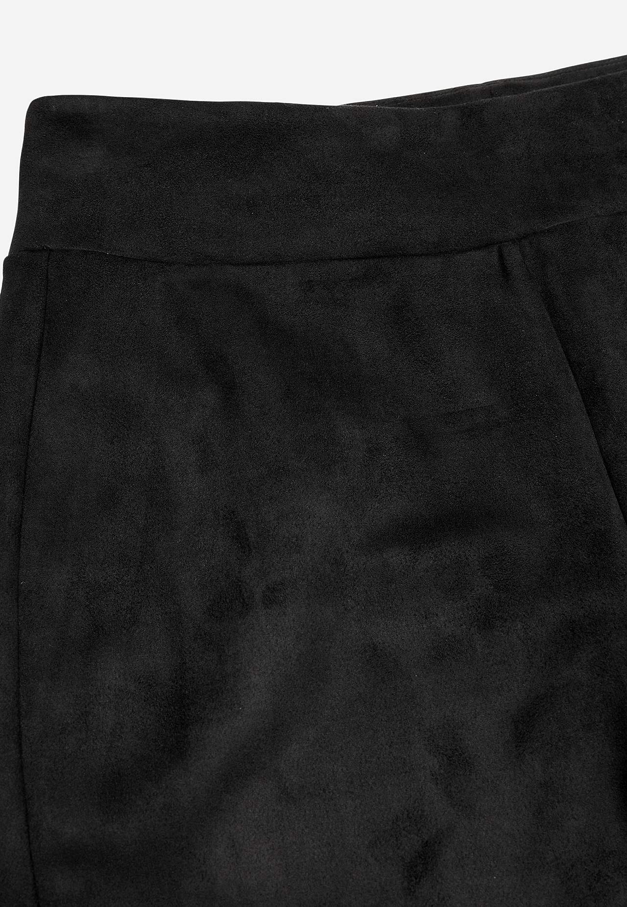 Leggings med utseende av semsket skinn