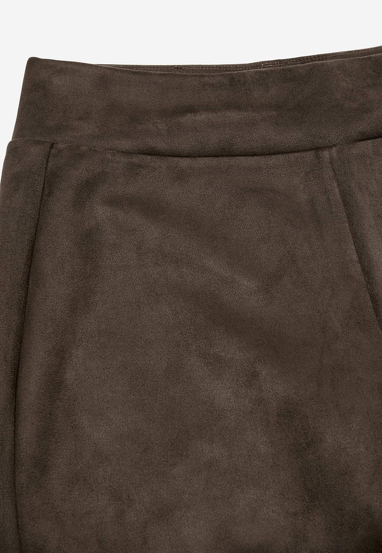 Leggings med utseende av semsket skinn