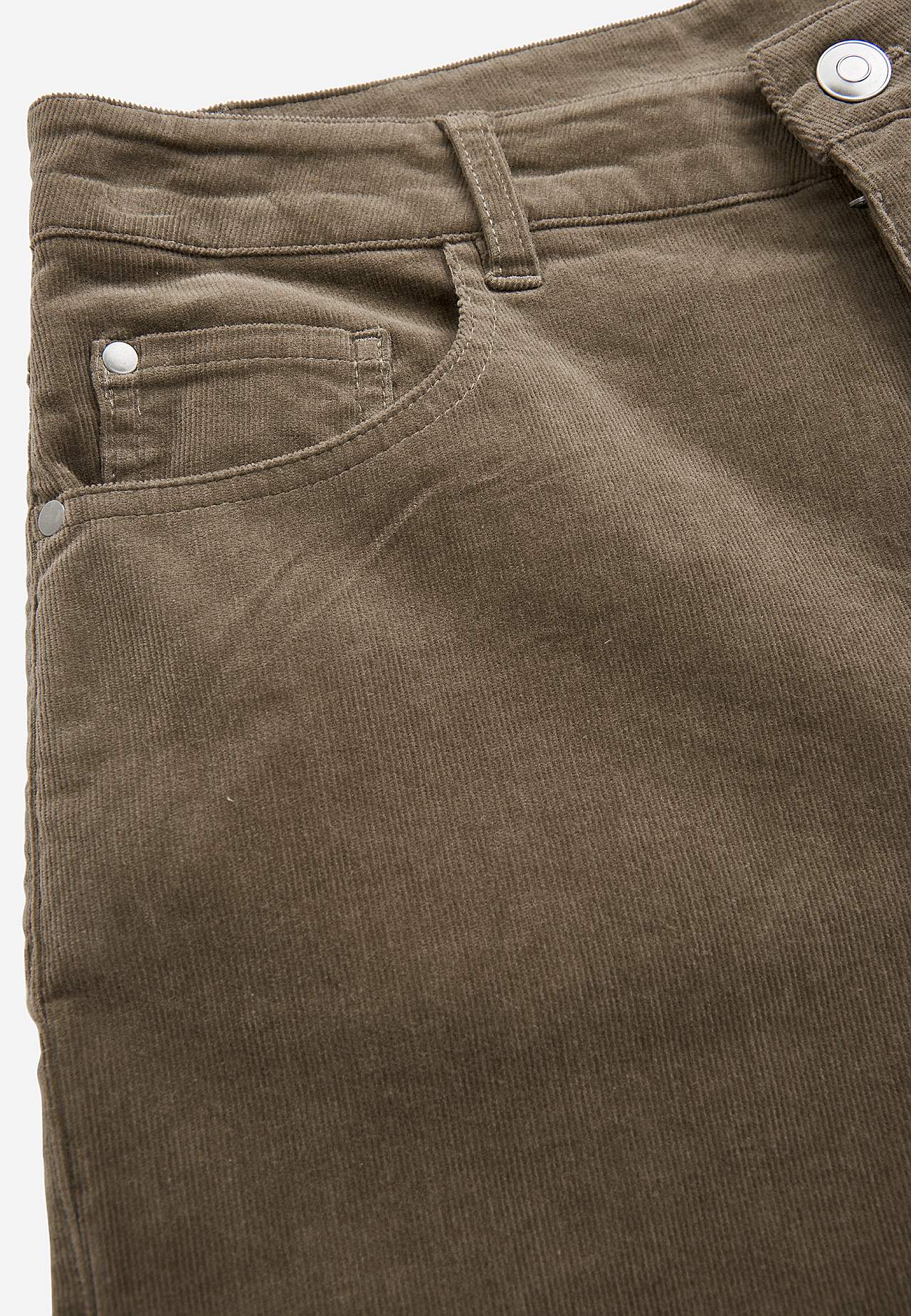 Stretchy kordfløyelsbukse med vide ben