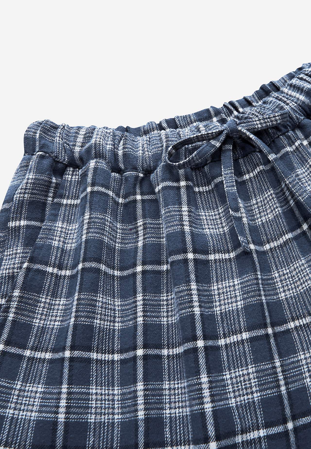 Rutete pyjamasbukser i flanell