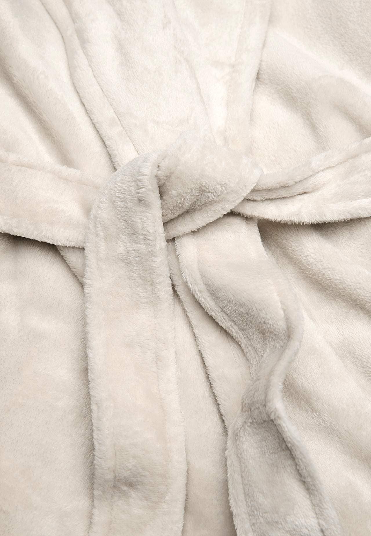Morgenkåpe i fleece med hette