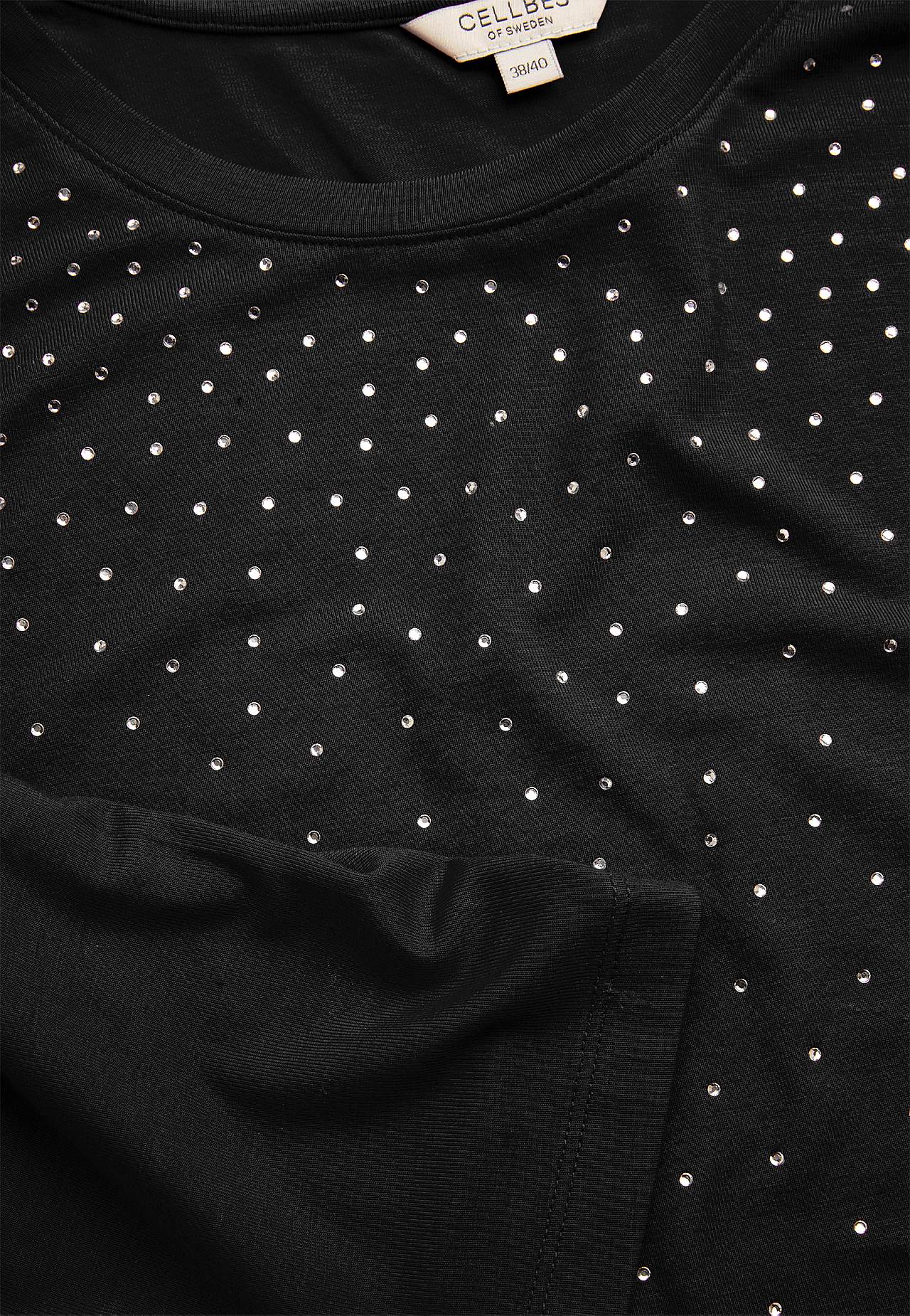 Jerseytunika med rhinestone-detaljer