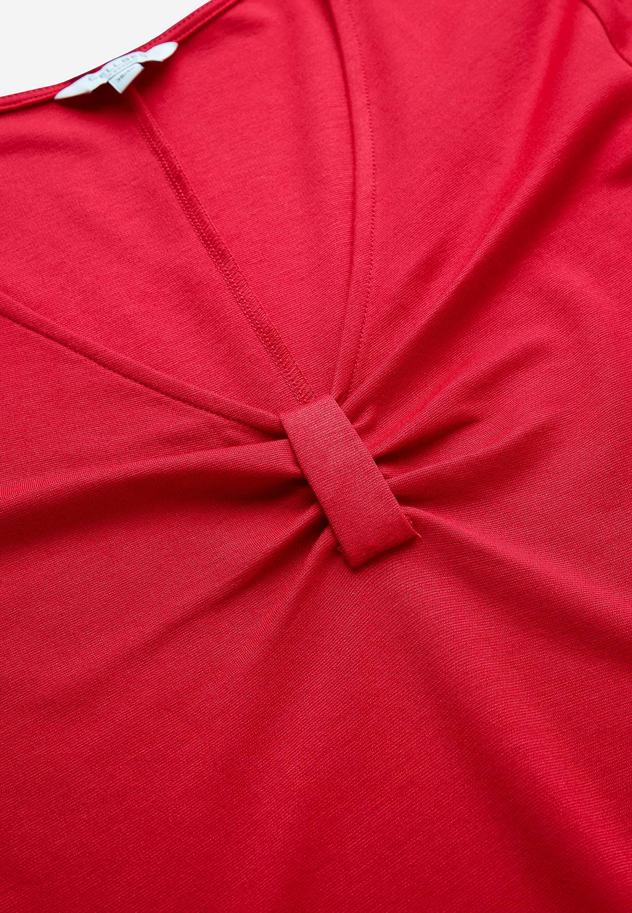 Jersey-kjole med rynkedetalj