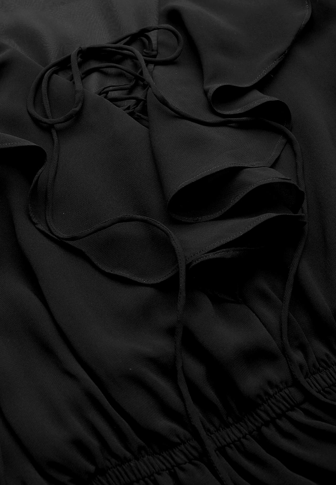 Festkjole i vevd chiffon