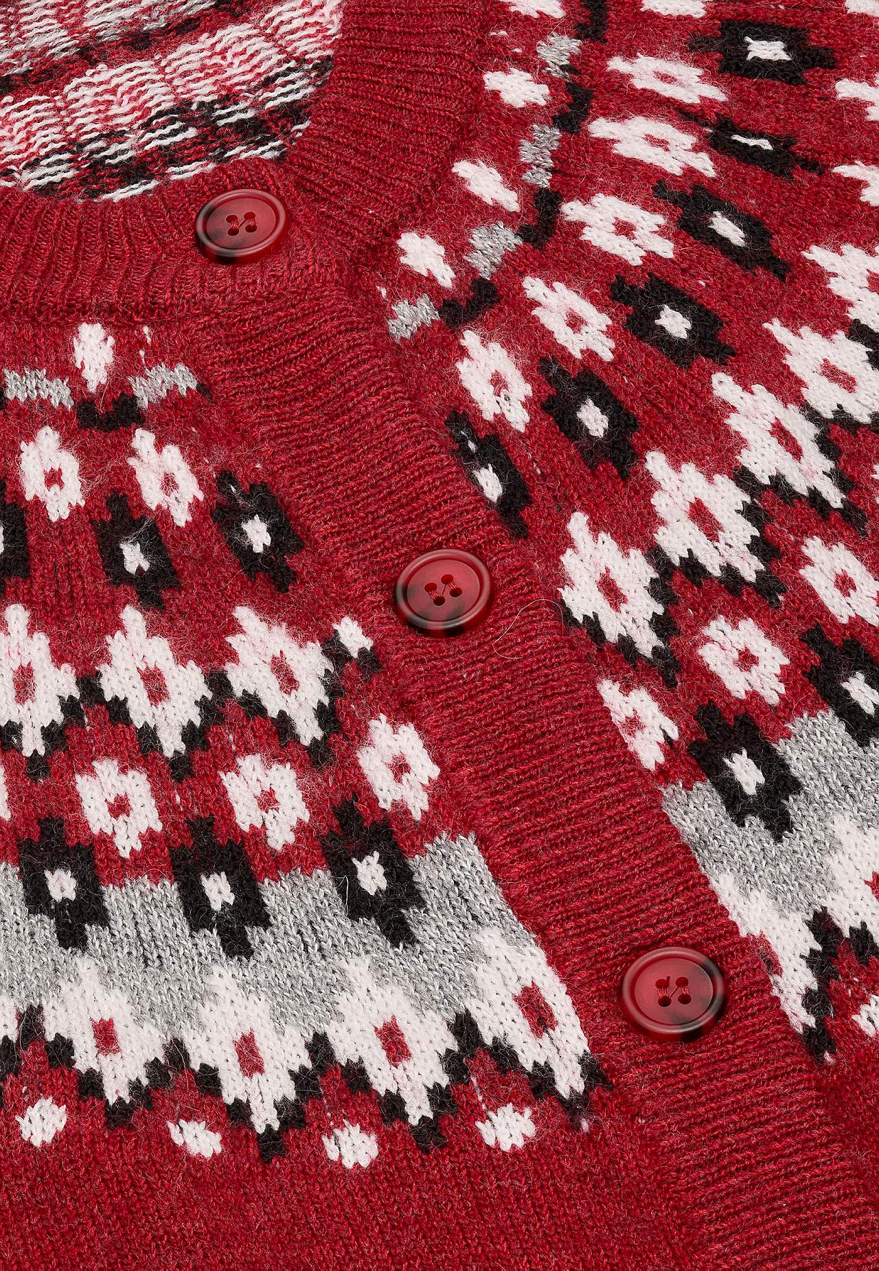 Jacquard-mønster cardigan