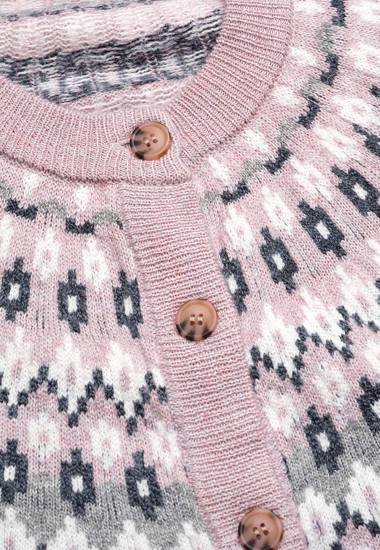 Jacquard-mønster cardigan