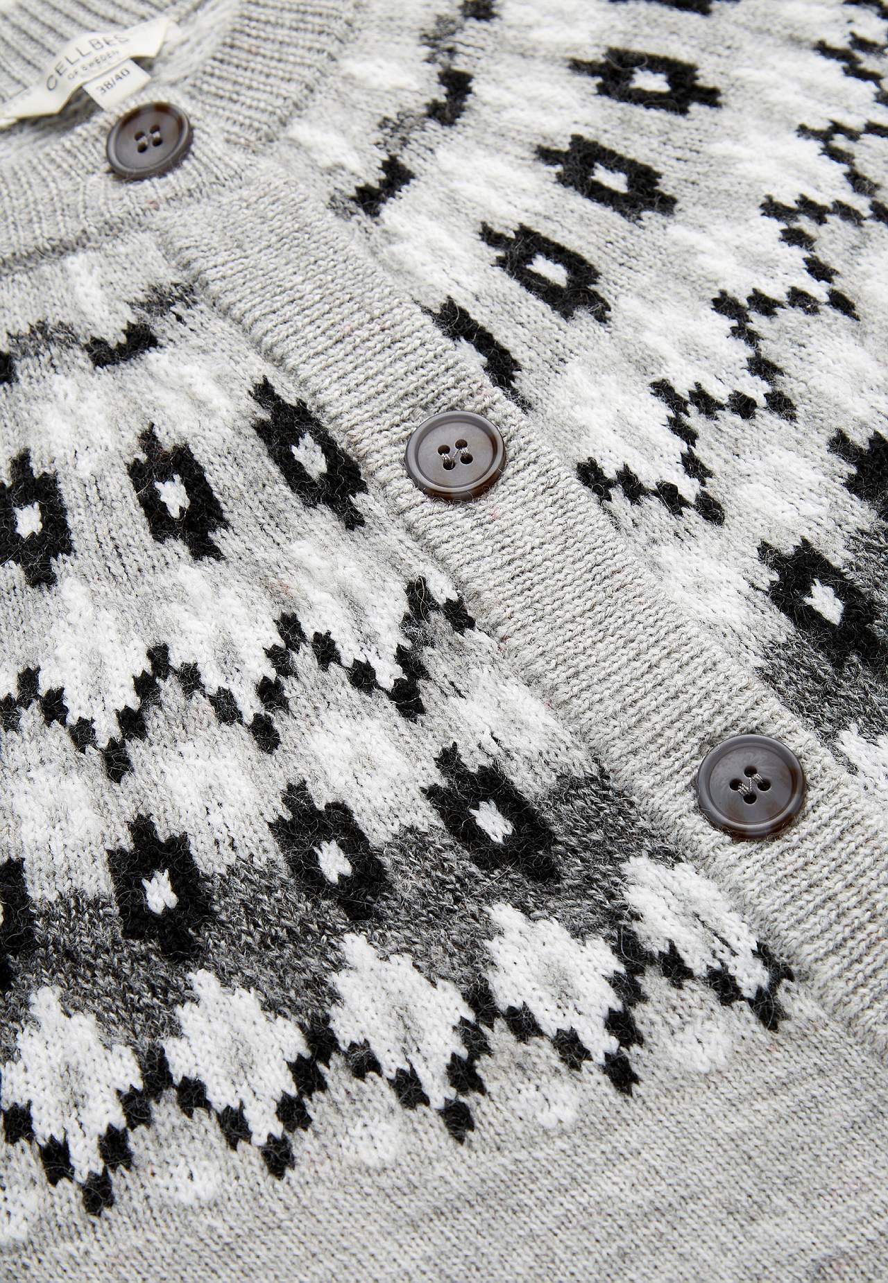 Jacquard-mønster cardigan