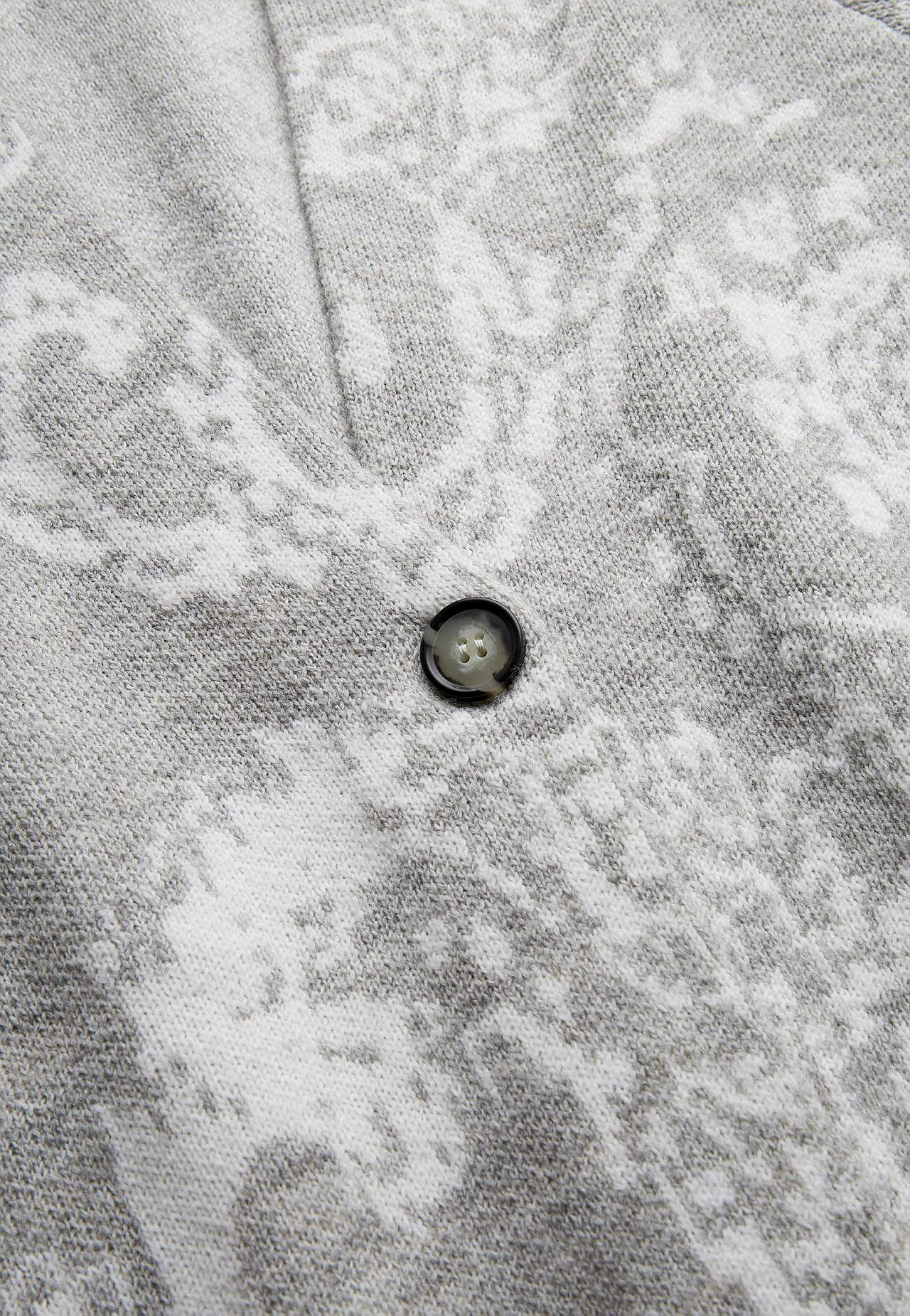 Jacquardstrikket cardigan