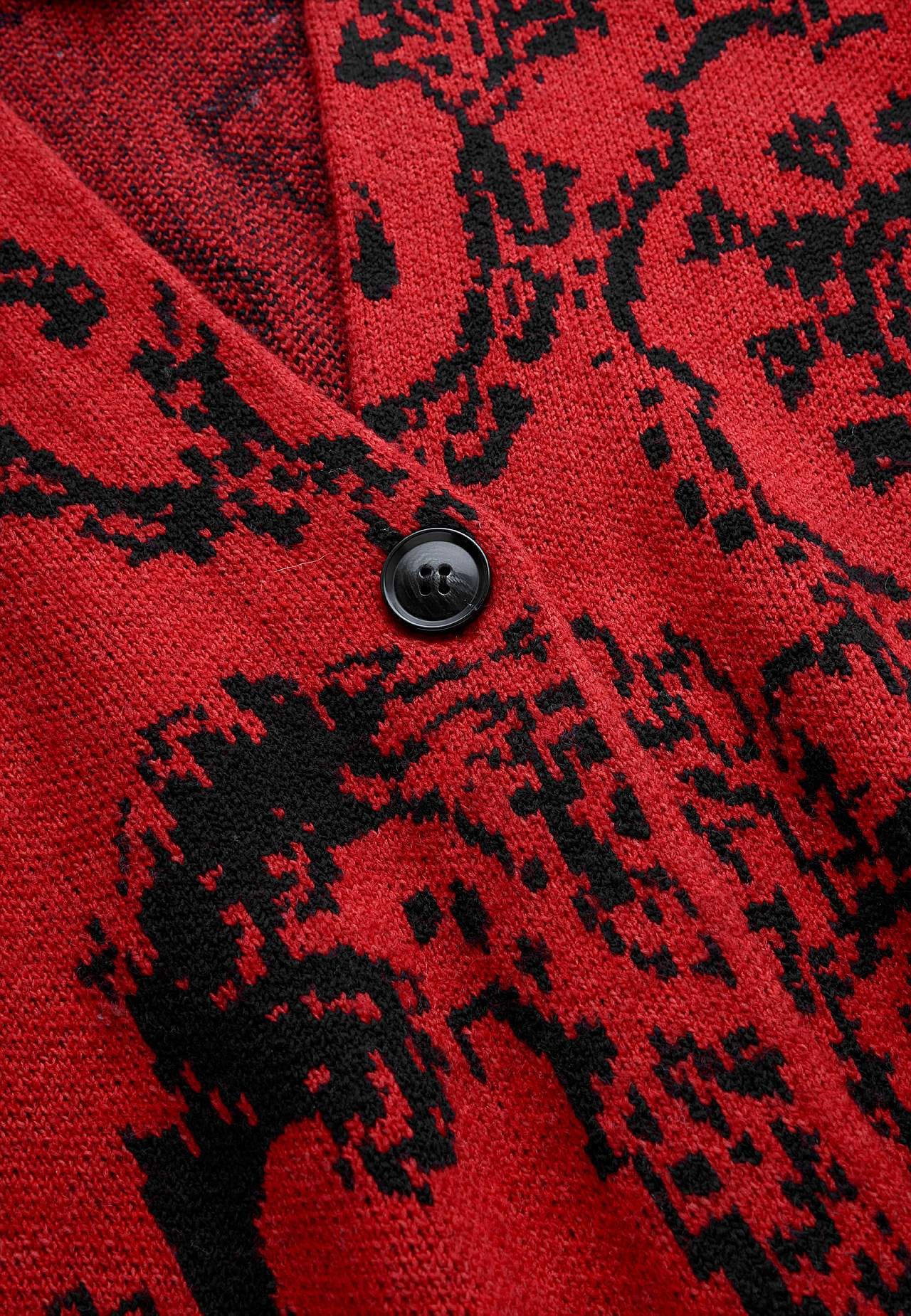 Jacquardstrikket cardigan
