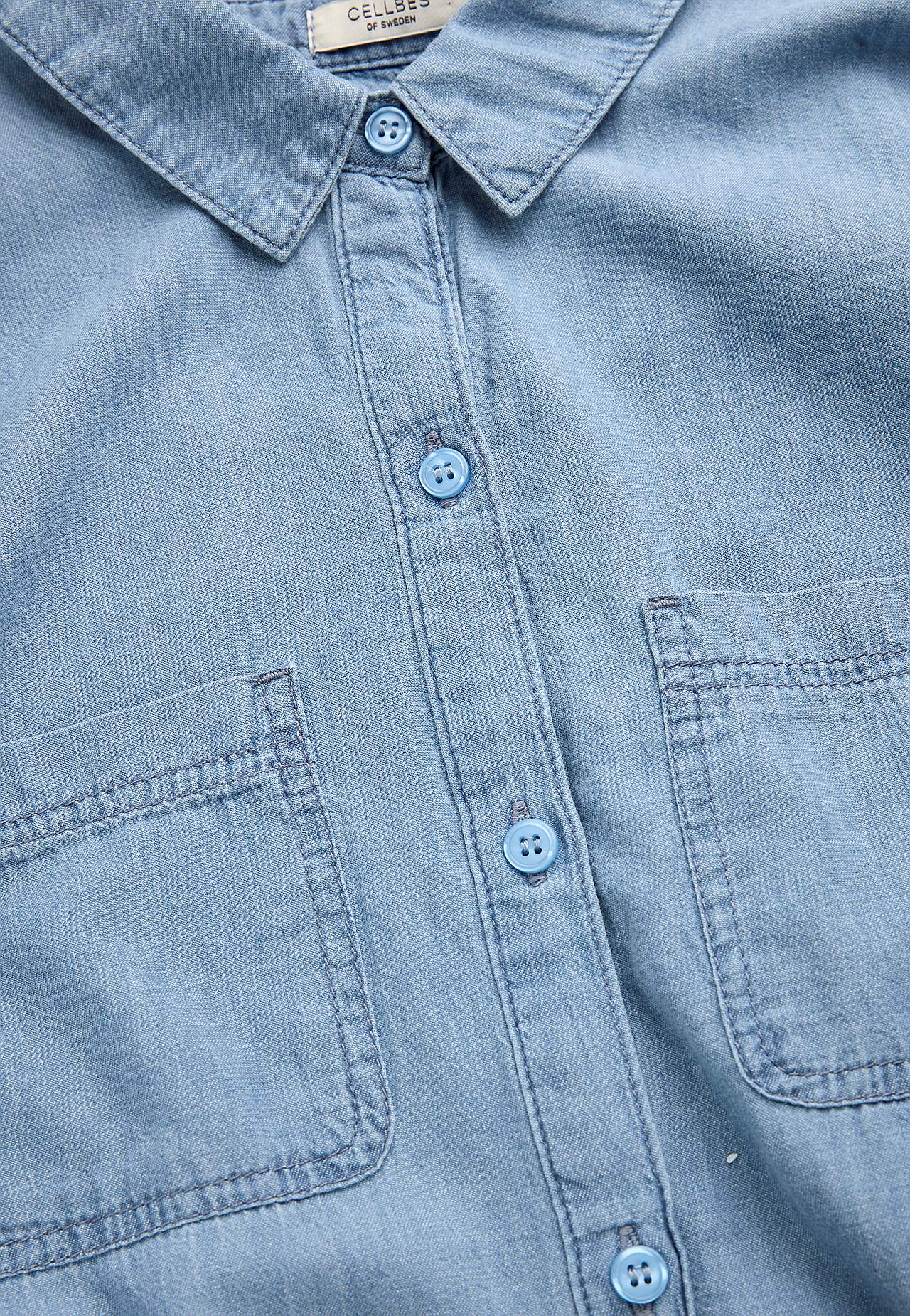 Denimkjole med sidelommer