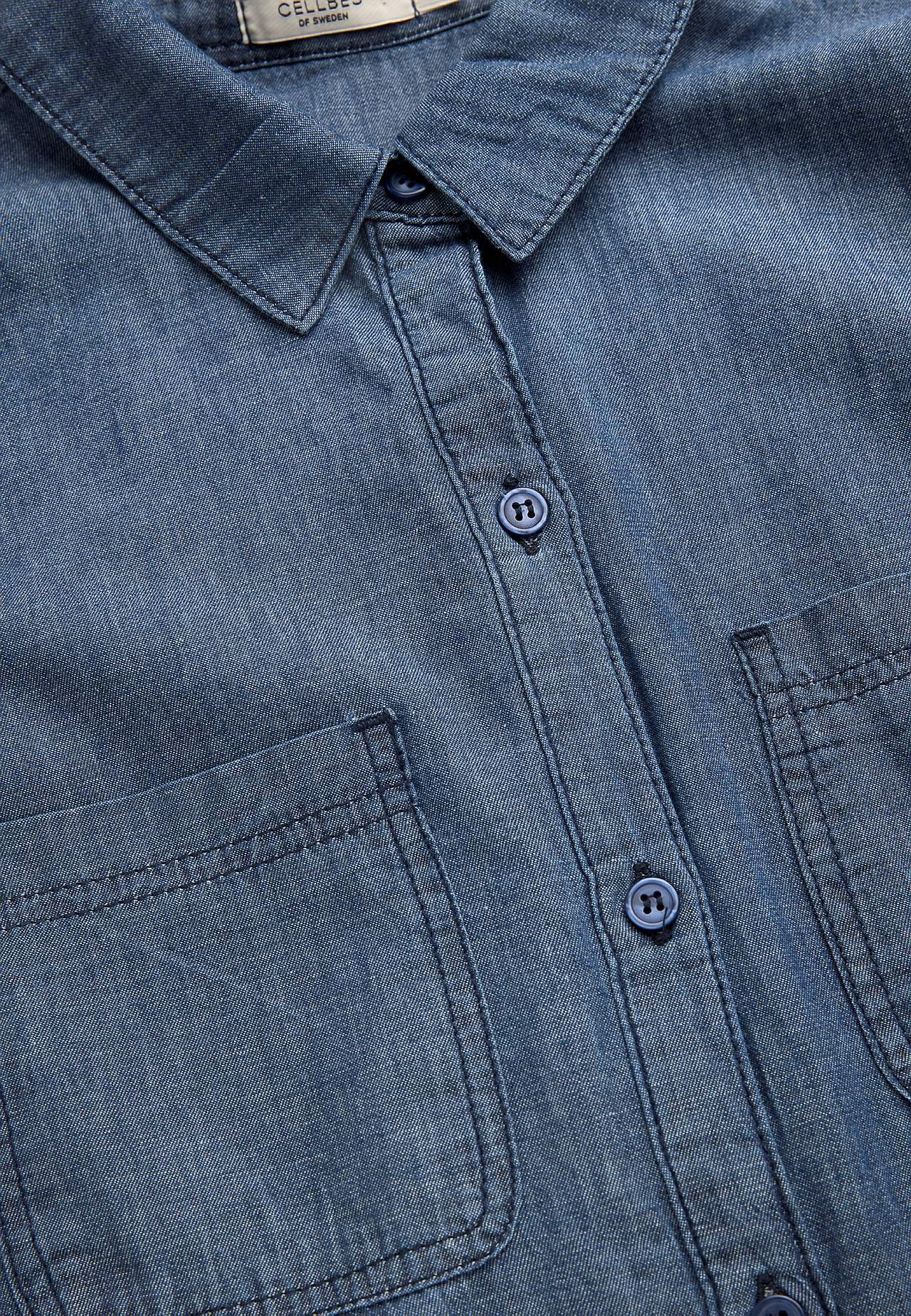 Denimkjole med sidelommer