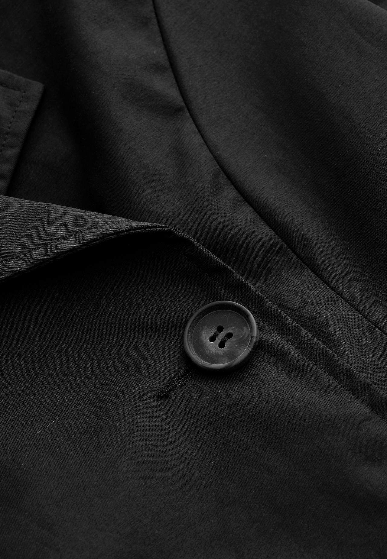 Dobbelbryst, kort trenchcoat