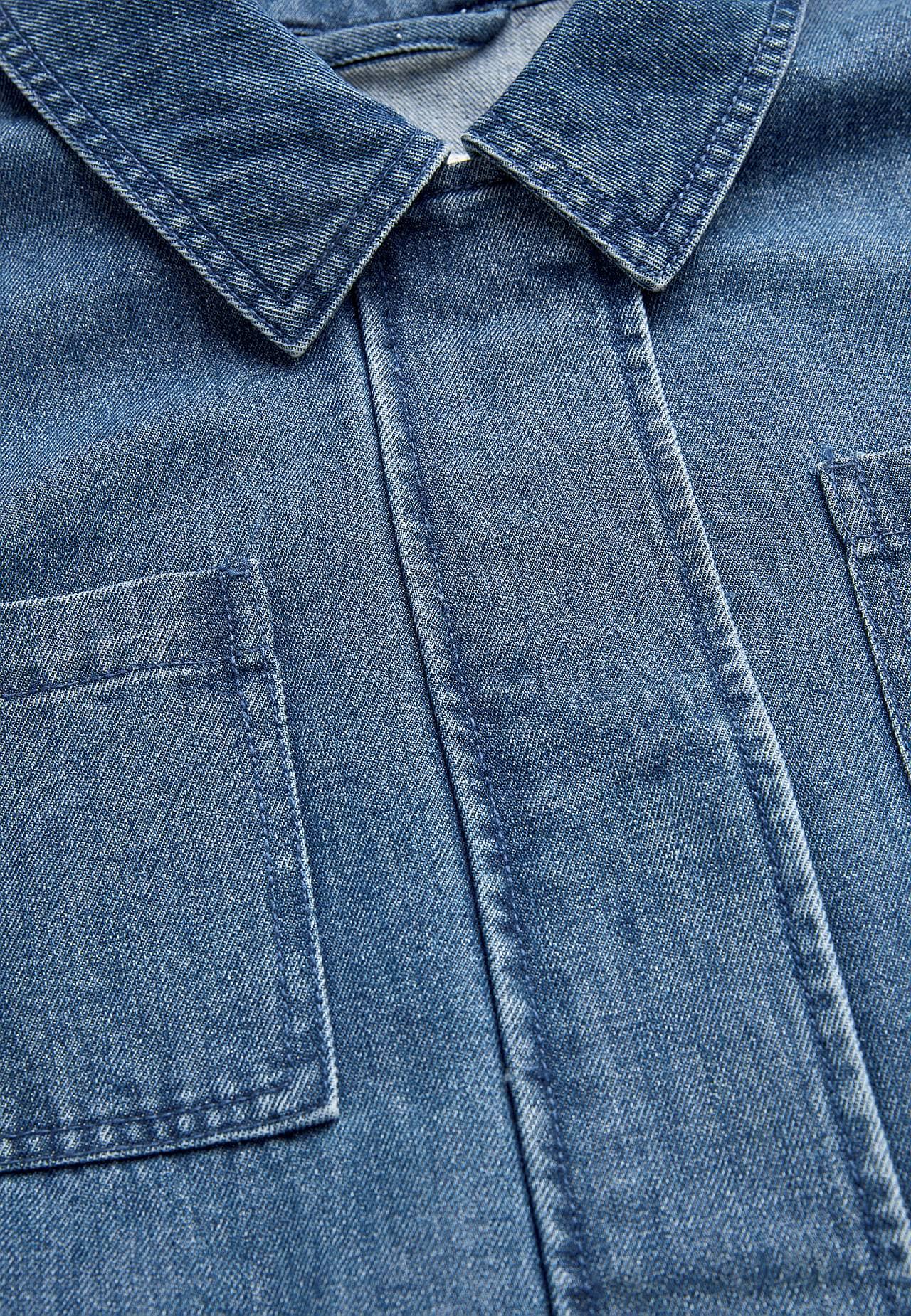Denimjakke med glidelås