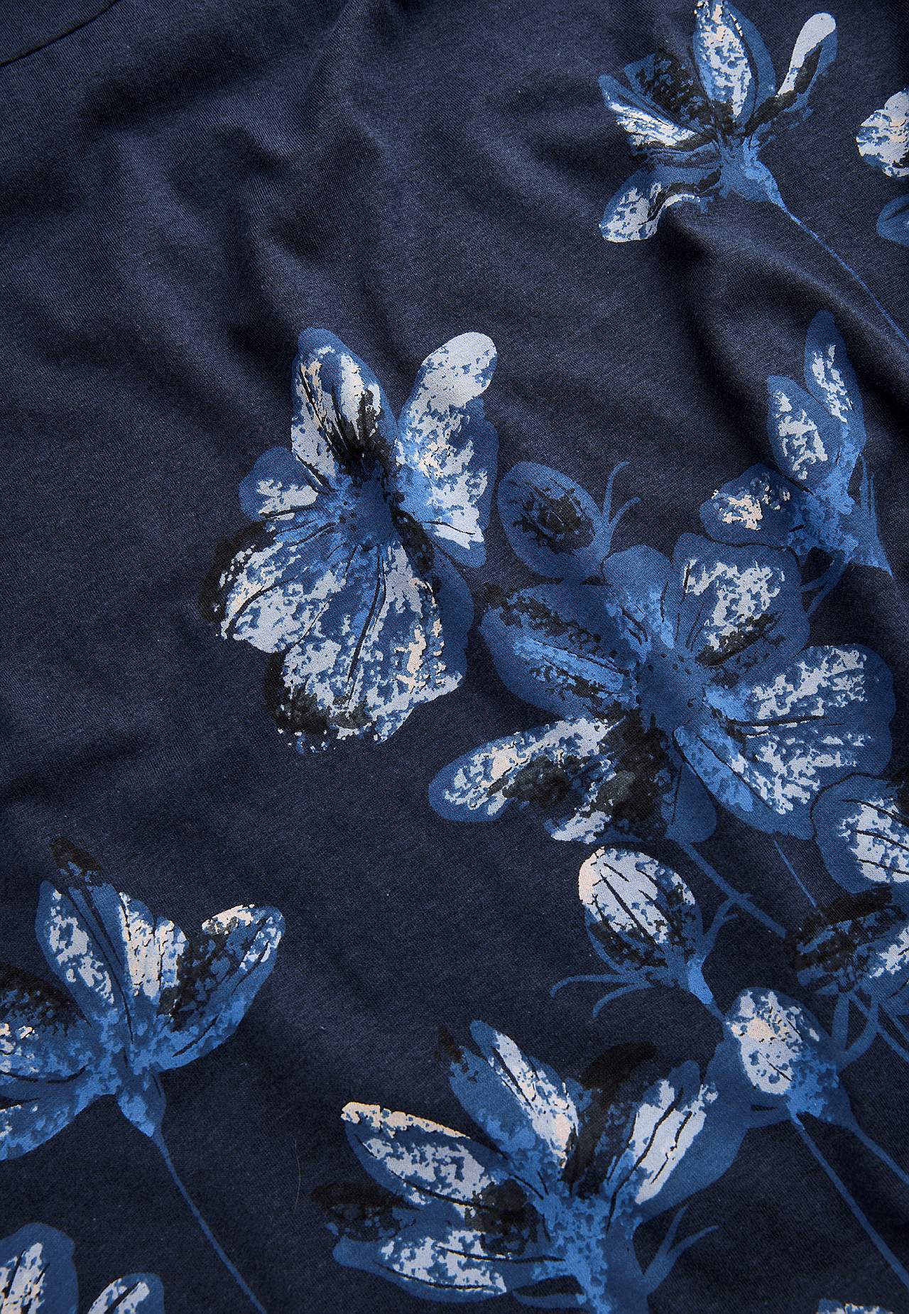 Jersey-kjole med blomster mønster
