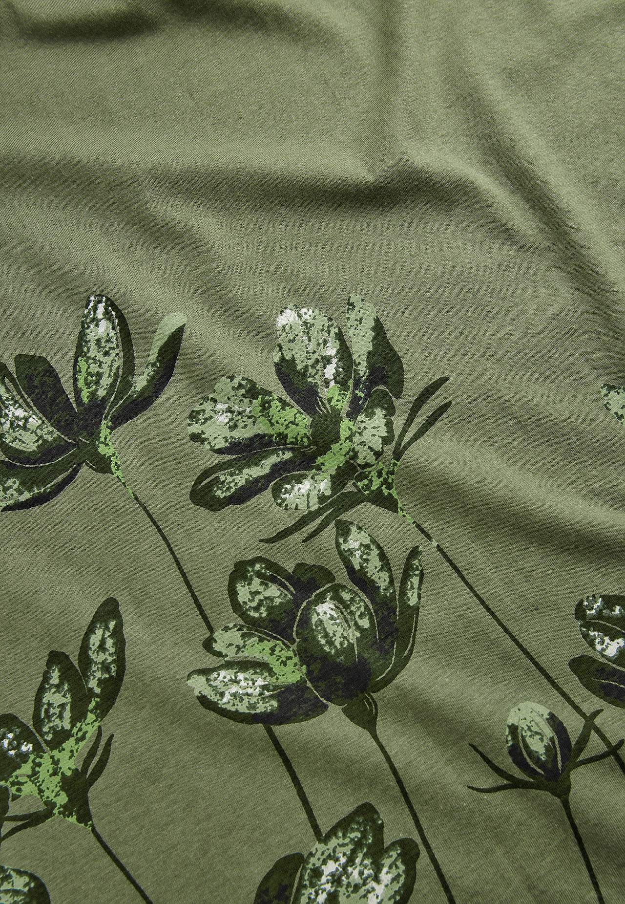 Jersey-kjole med blomster mønster