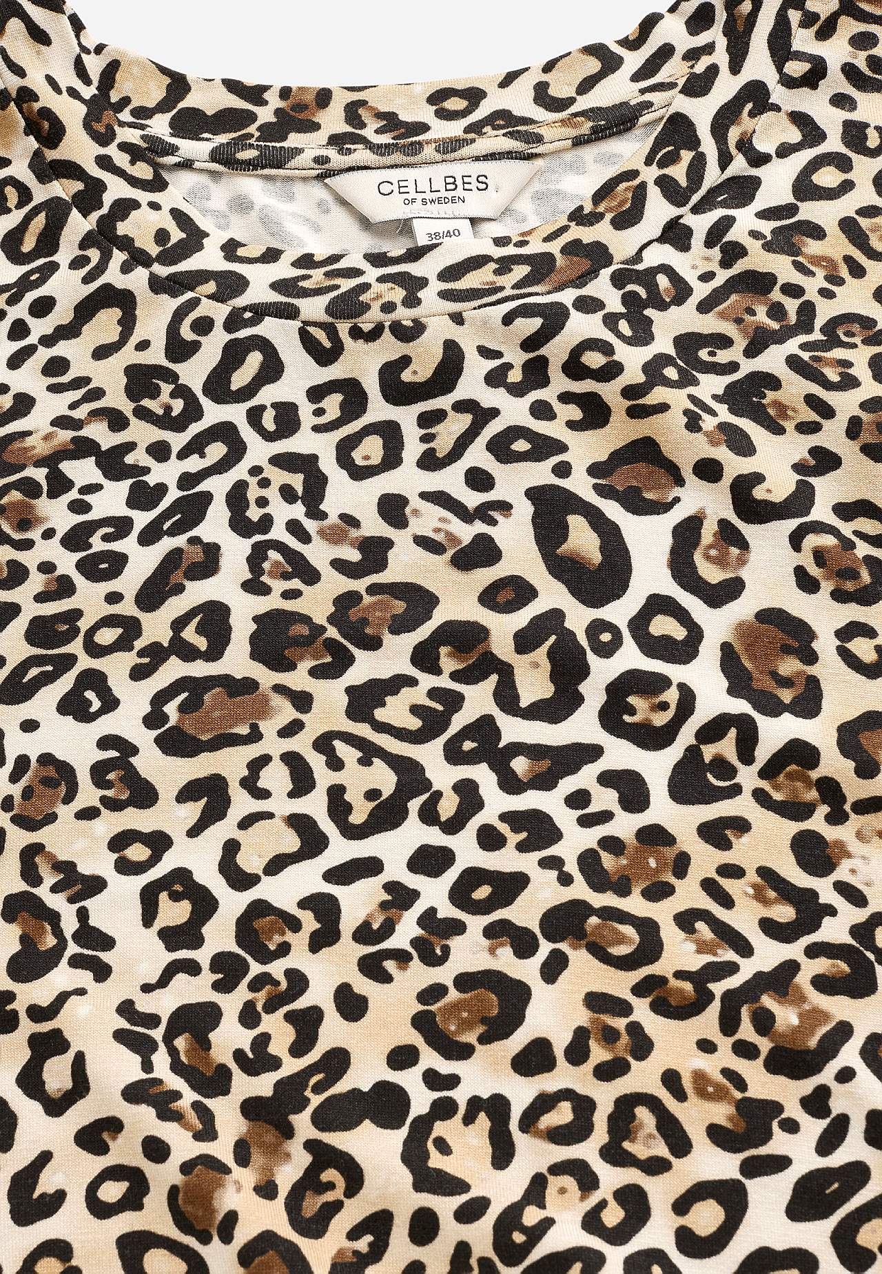 Leopardmønstret Jersey-kjole