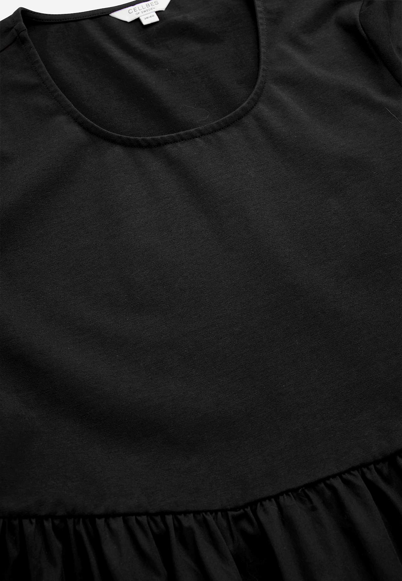 Kjole i poplin og tricot