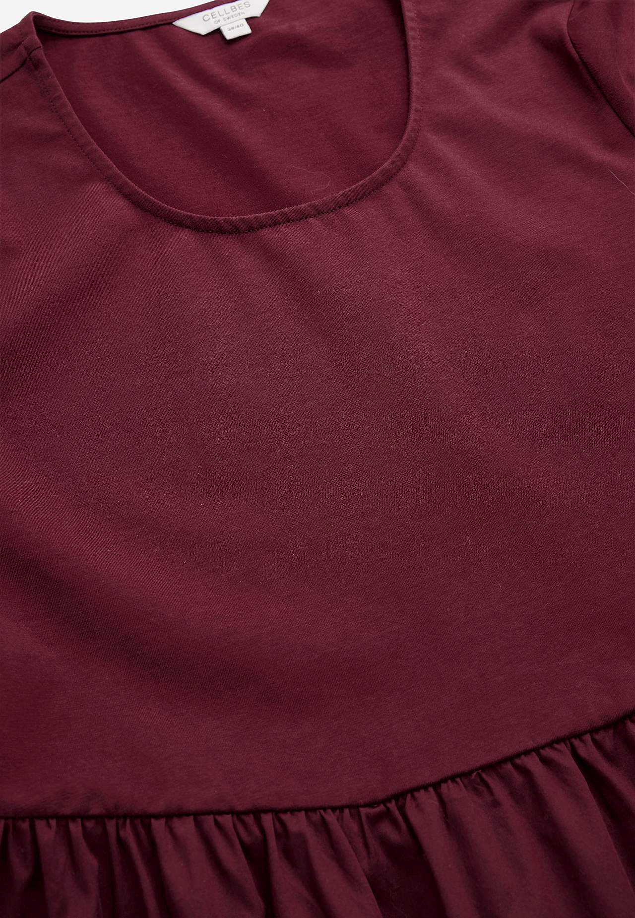 Kjole i poplin og tricot