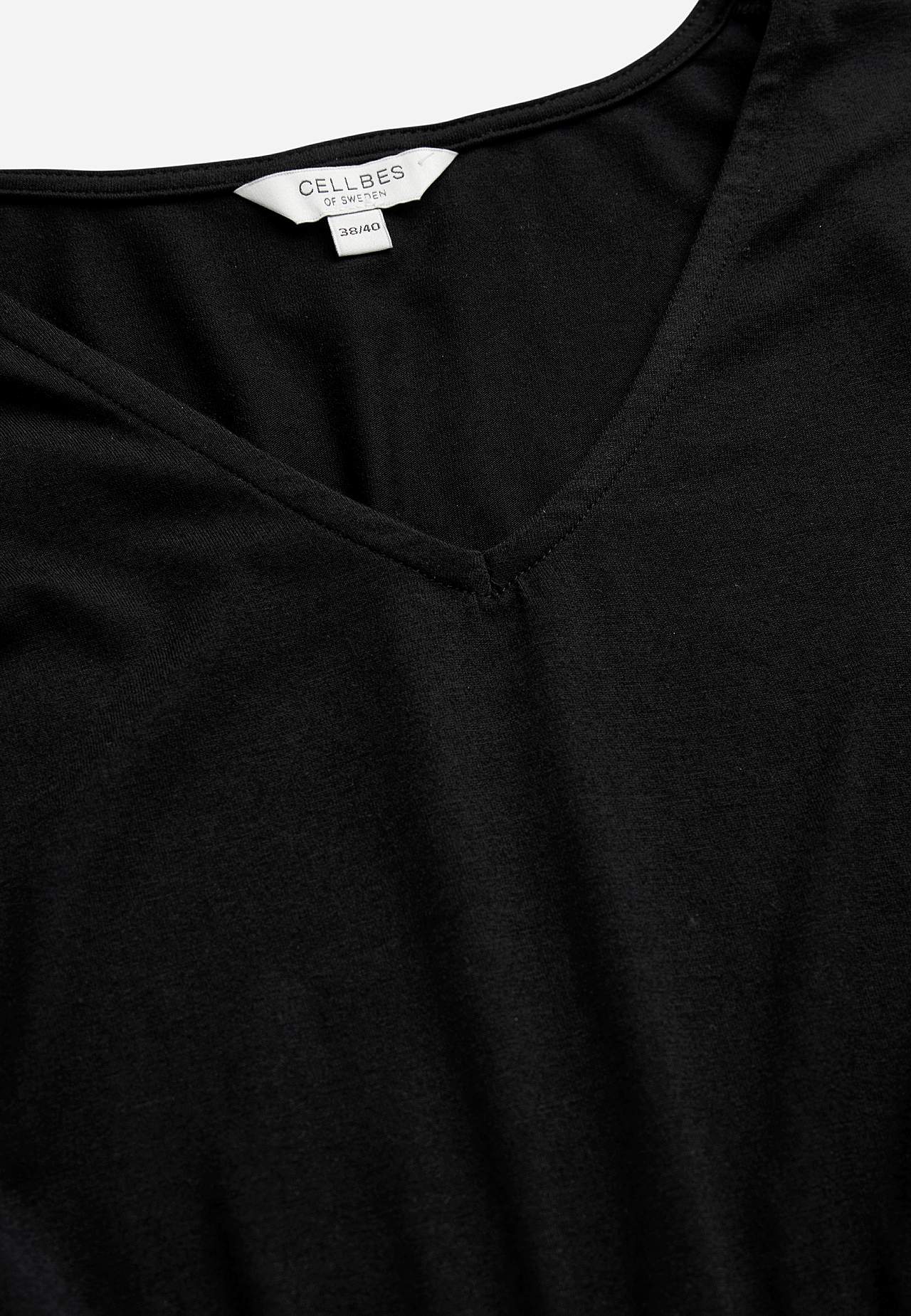 Jerseytopp med 3/4 erme