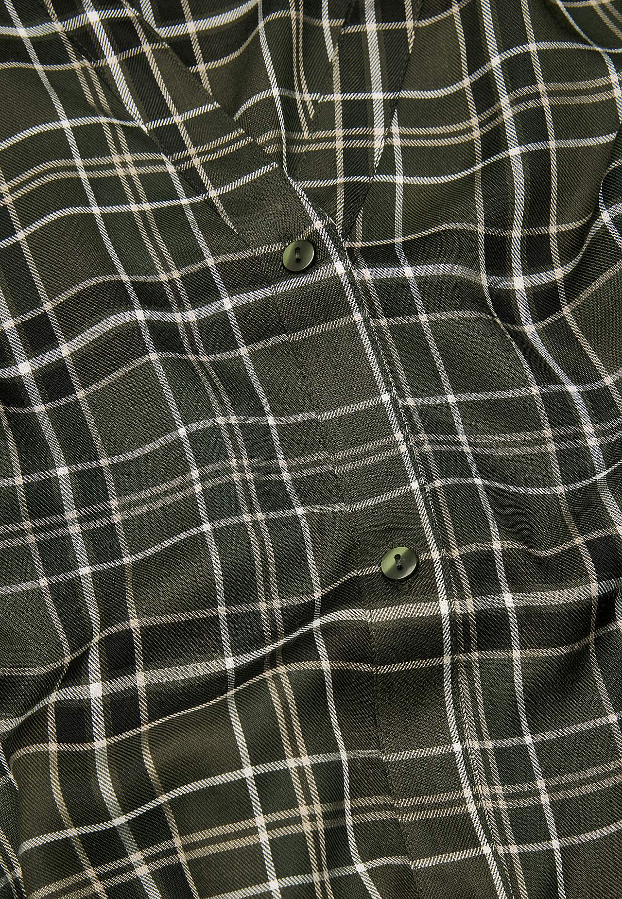 Vevet skjortekjole med lommer