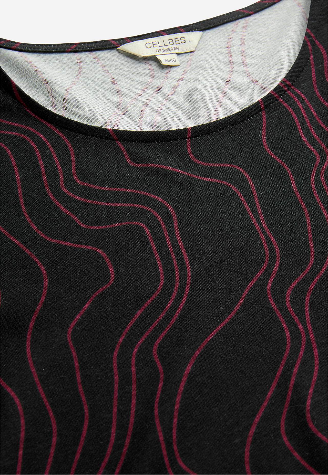 Mønstret jerseytunika med lommer