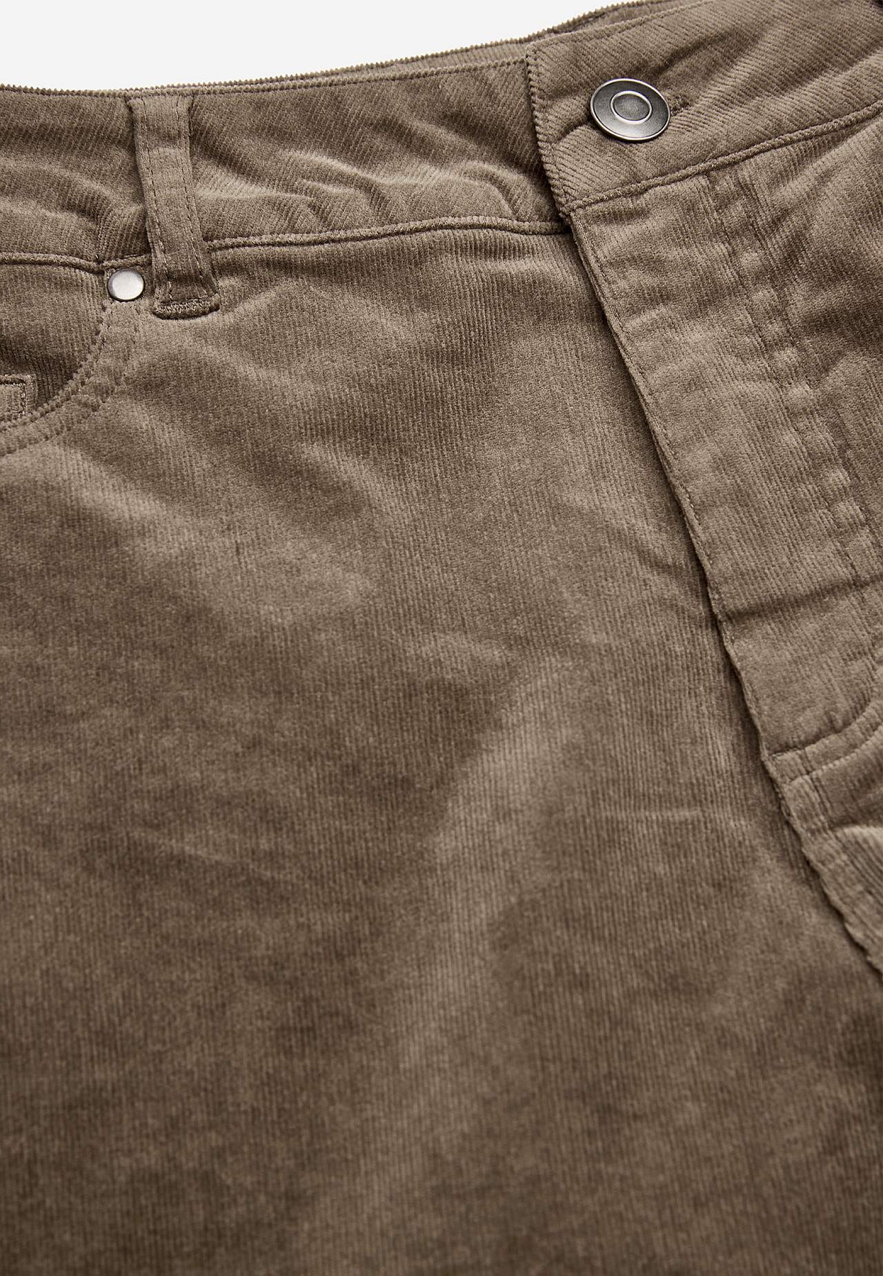 Stretchy kordfløyelsbukse med rette ben