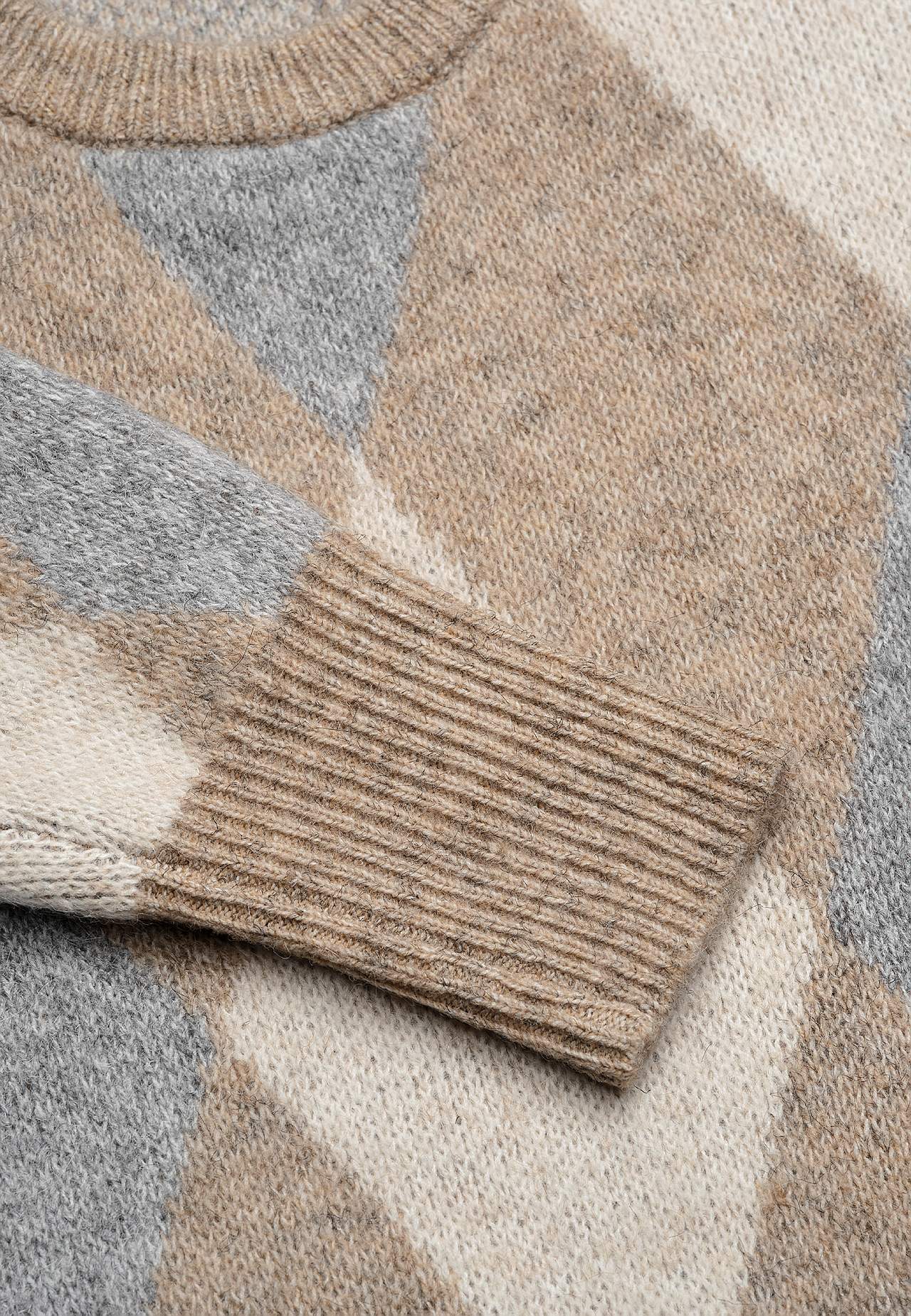 Strikket tunika med splitt