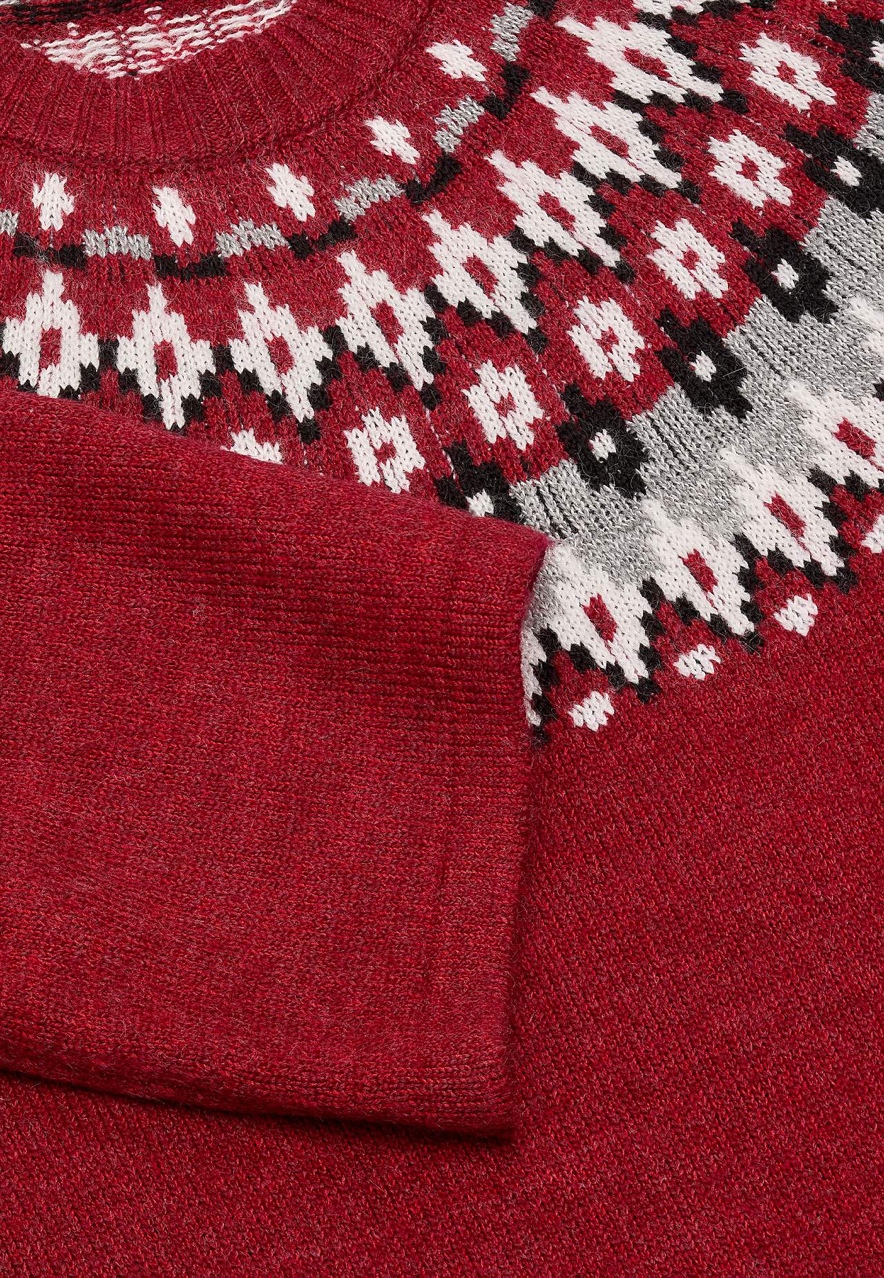 Strikket, jacquard-mønster kjole