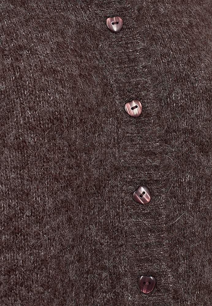 Strikket, myk cardigan