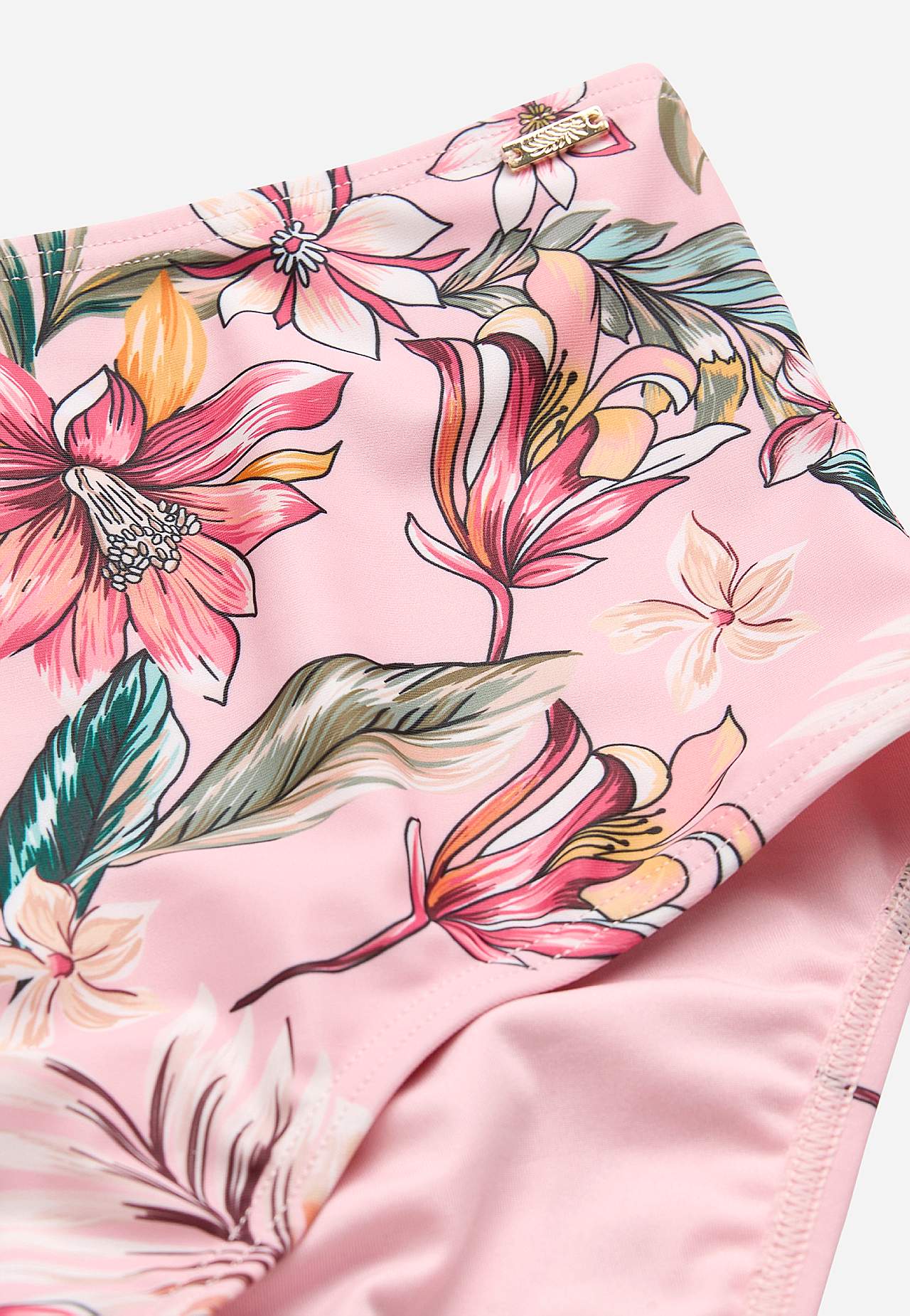 Bikiniunderdel med høy midje og et blomstermønster Verona