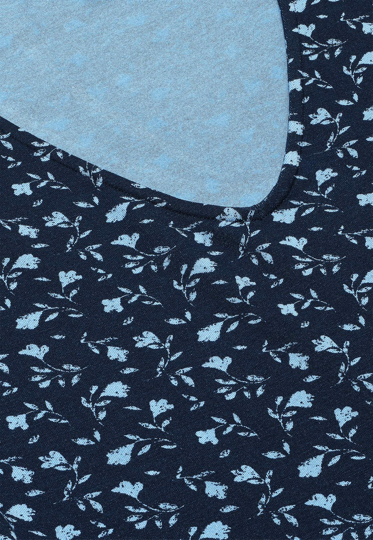 Jersey-kjole med et blomstermønster og lommer